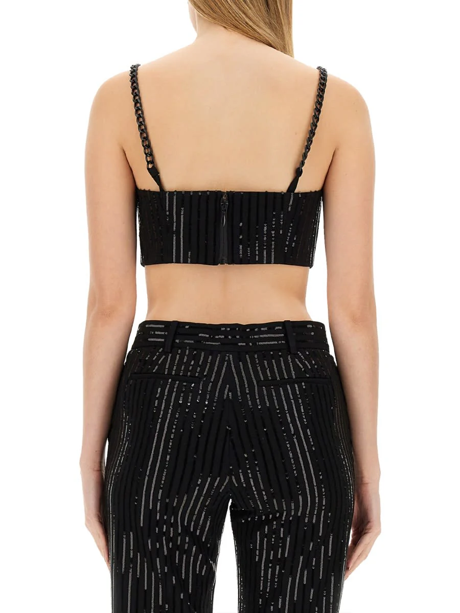Michael Kors Crepe Bustier Top - Black - Image 3