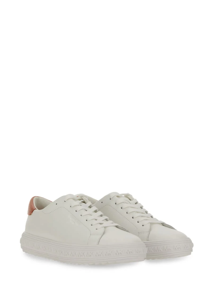 Michael Kors Leather Sneaker - White - Image 2