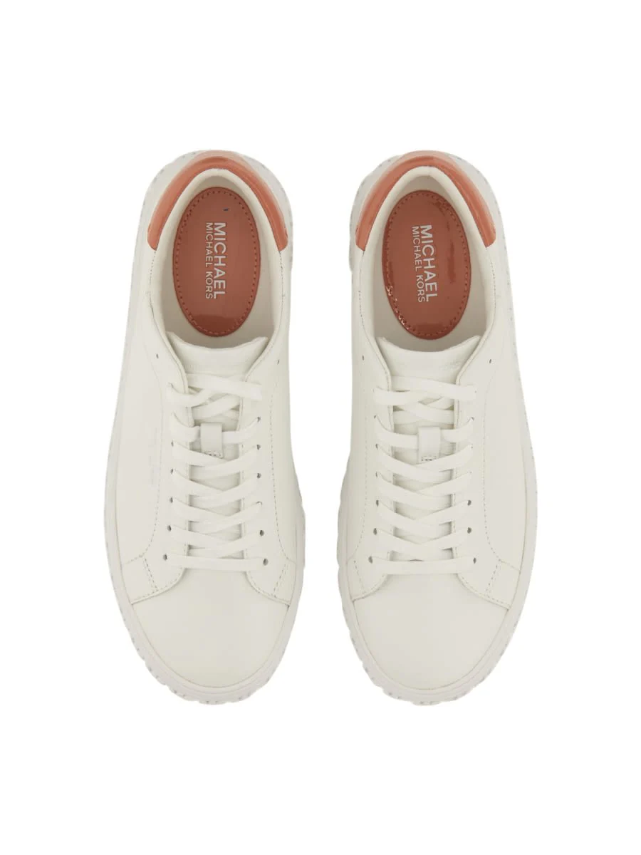 Michael Kors Leather Sneaker - White - Image 3