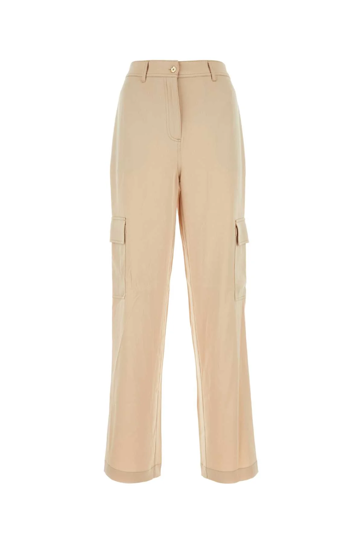 Michael Kors Skin Pink Triacetate Blend Wide-Leg Pants - Buff