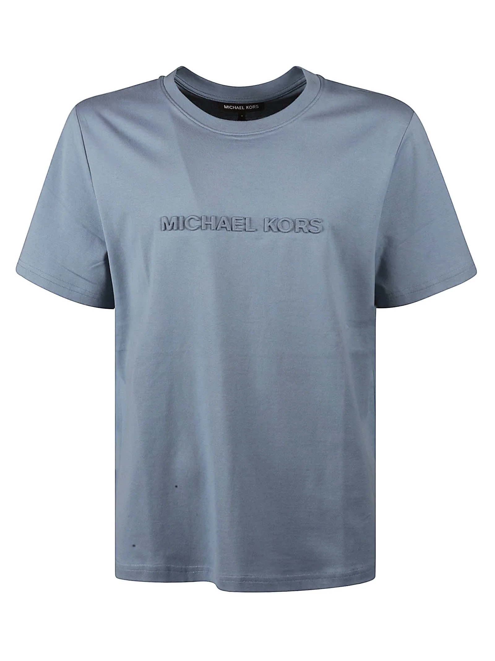 Michael Kors Logo Embossed T-Shirt - Celeste