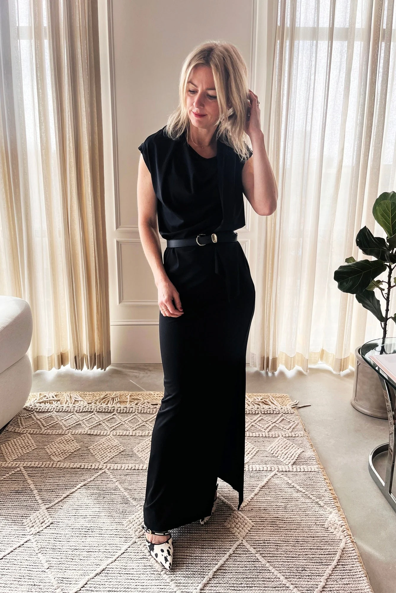 The Garment Scarf Dress - Black - Image 2