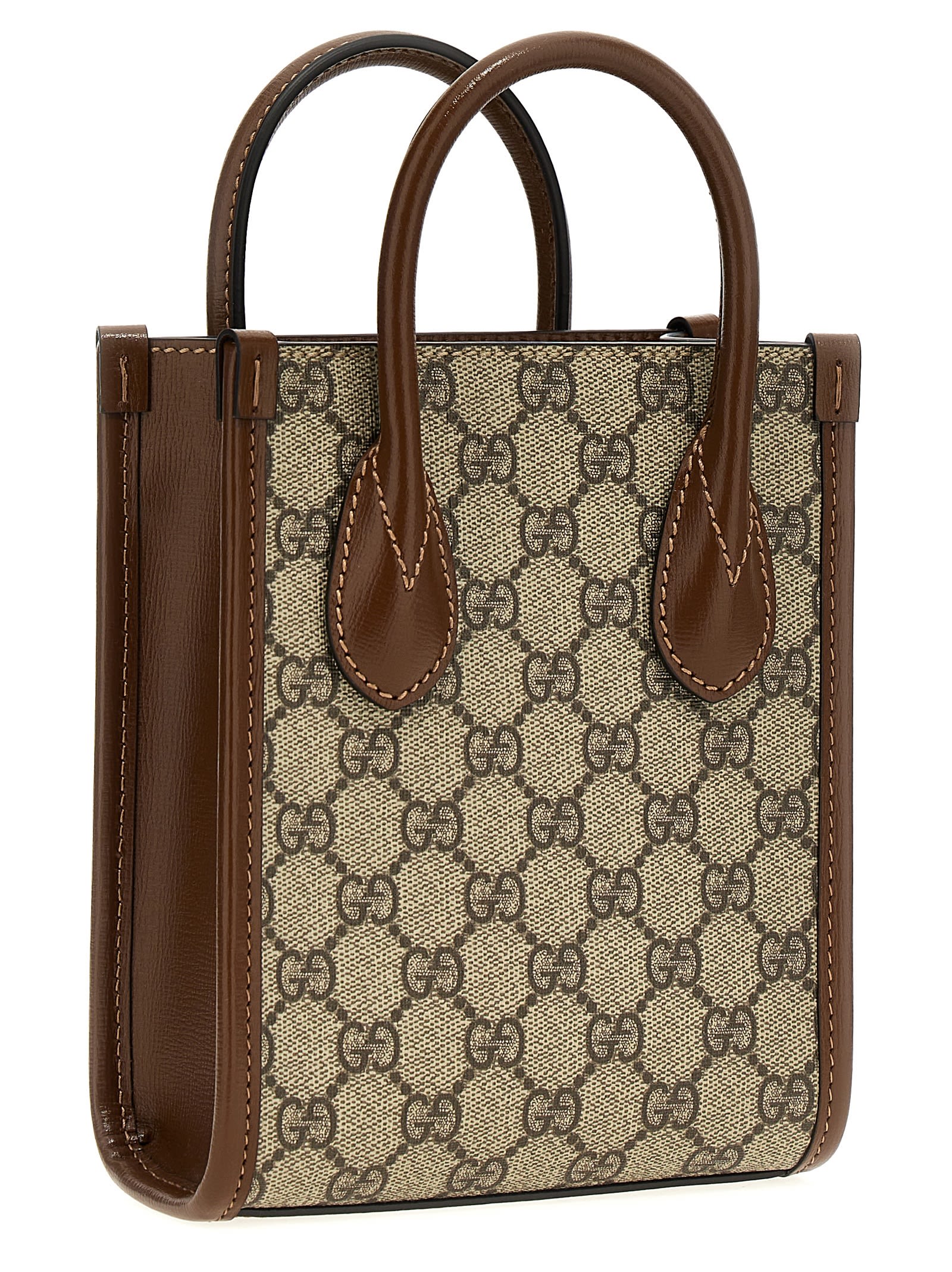 Gucci GG Mini Shopping Bag Tote - Beige - Image 2