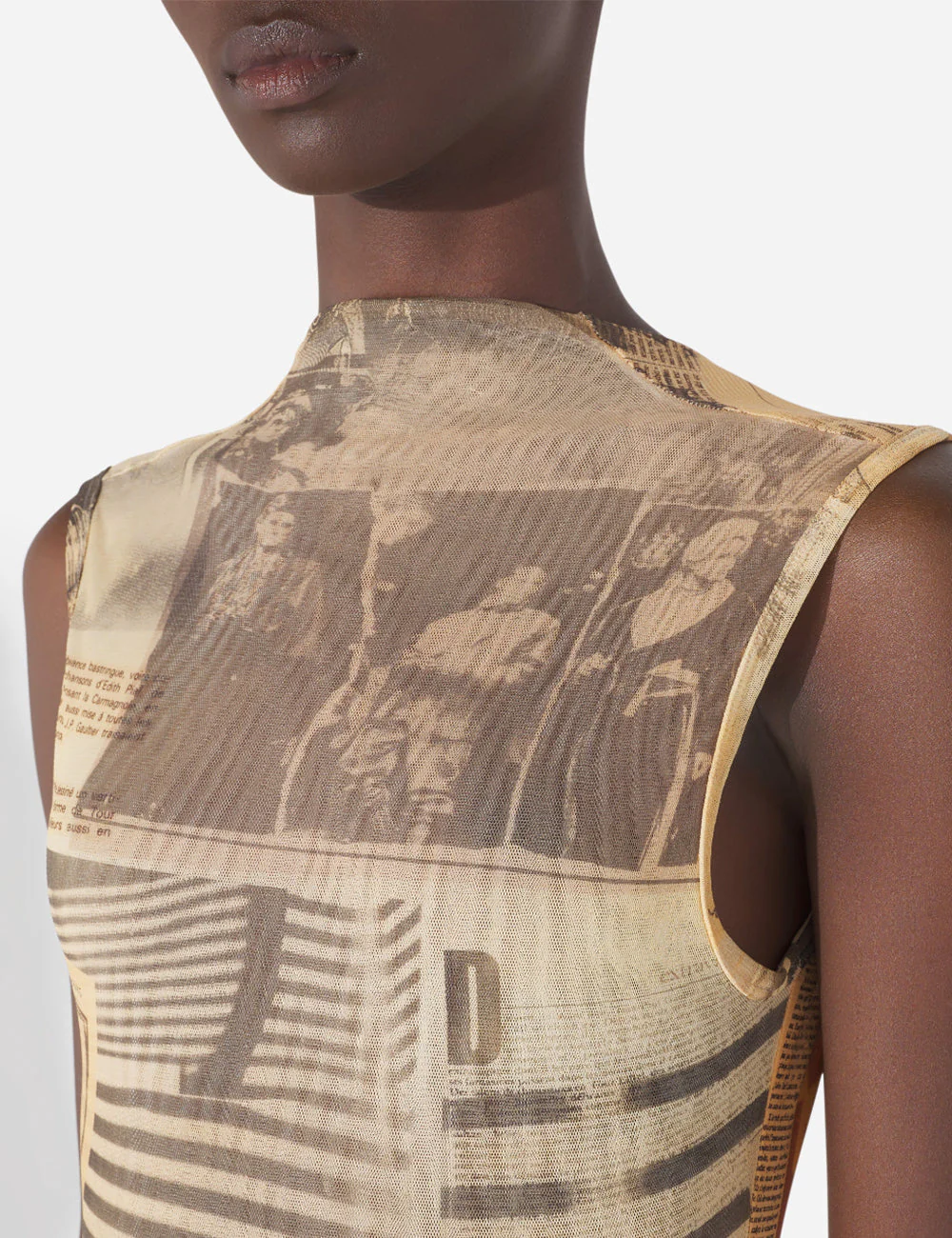 Jean Paul Gaultier Mesh Journal Maxi Dress - Image 6