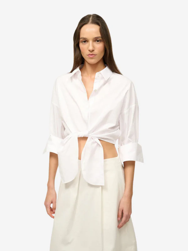 Staud Lisa Top Shirt - White - Image 3