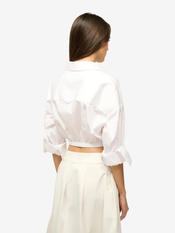 Staud Lisa Top Shirt - White - Image 4