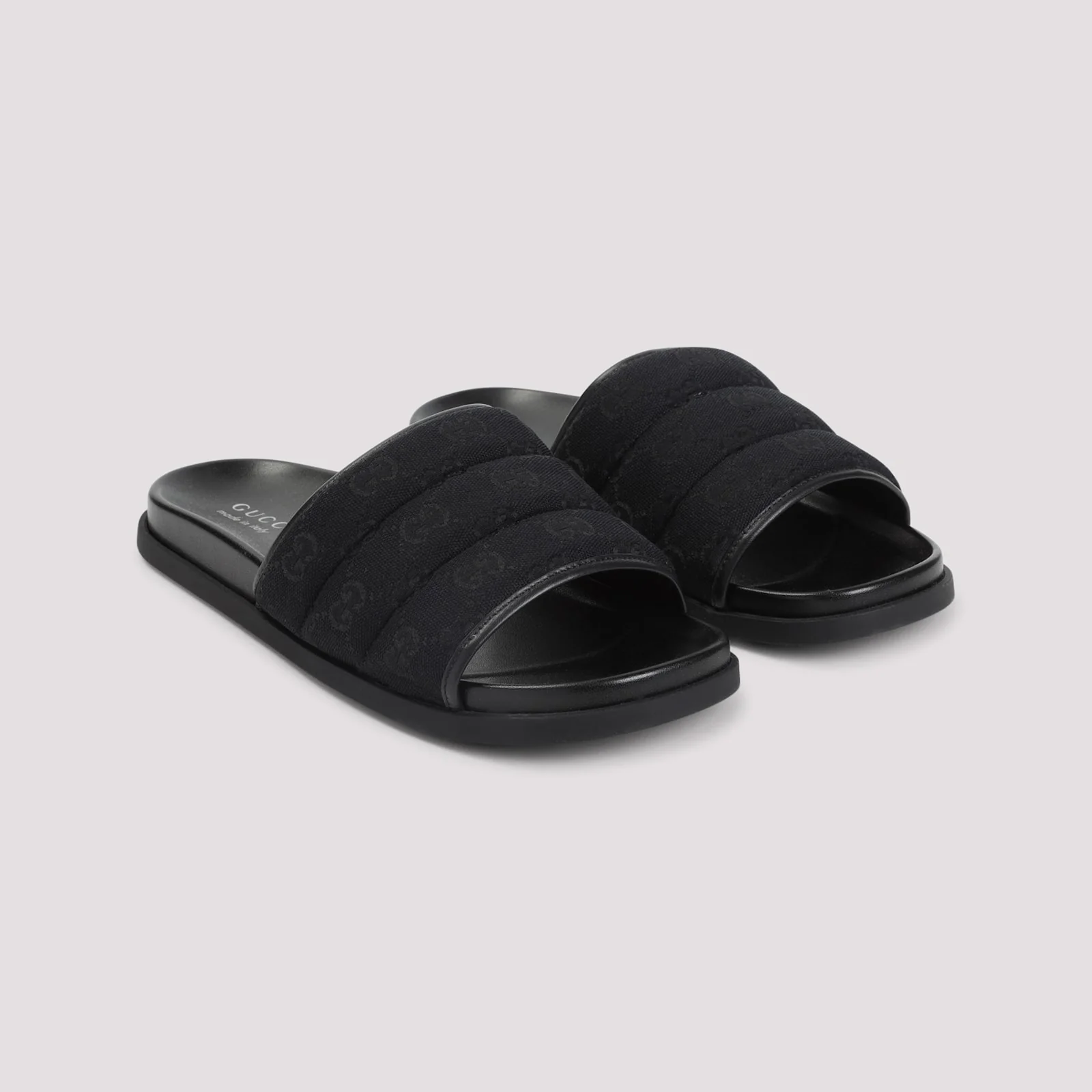 Gucci Rhein GG Sandals - Black - Image 5