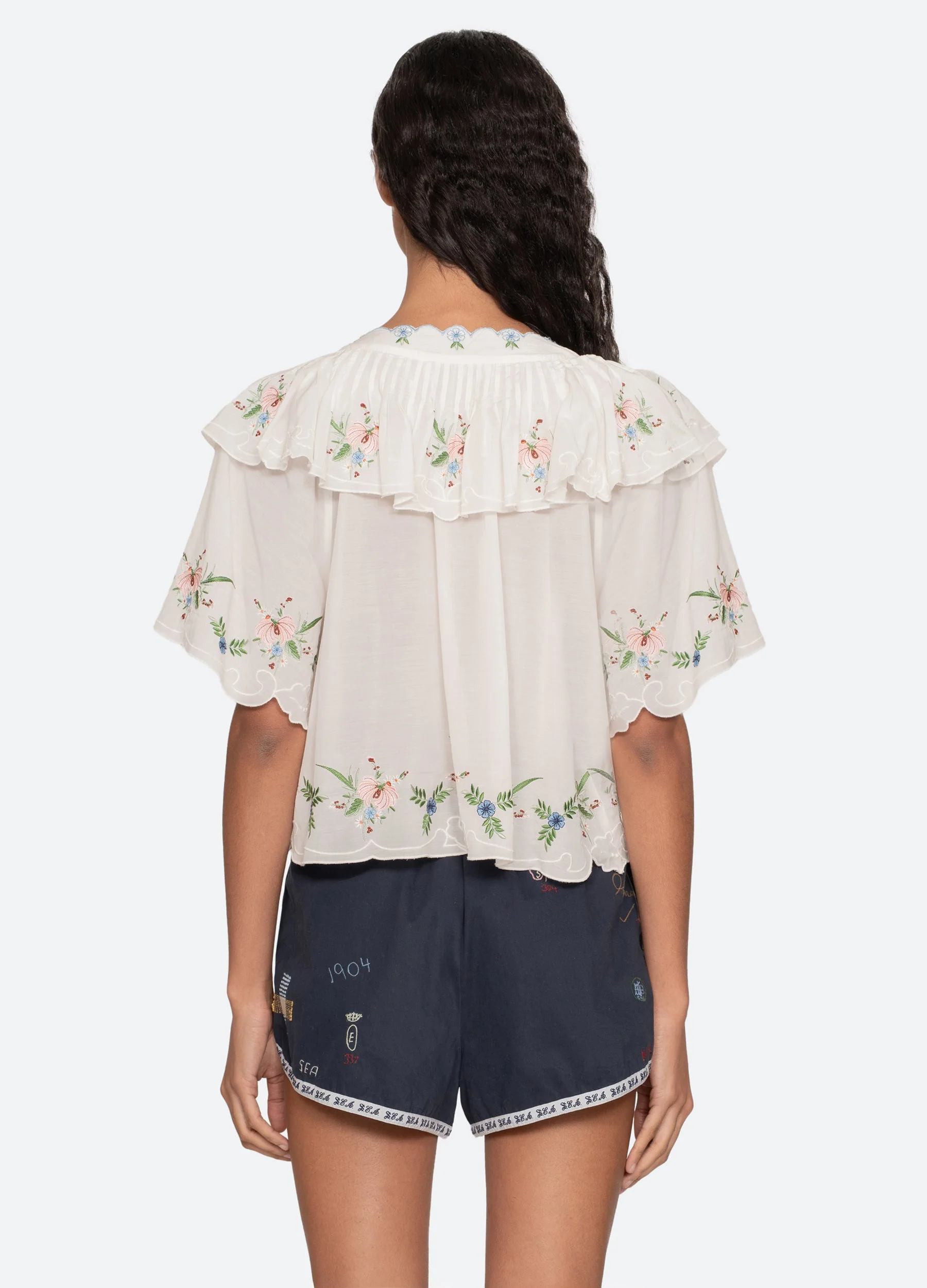 Sea NY Serafina S/S Top - Cream - Image 3