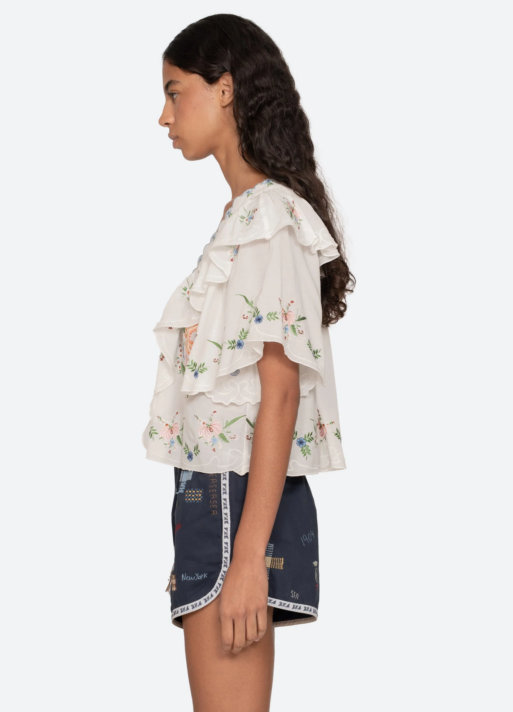 Sea NY Serafina S/S Top - Cream - Image 4