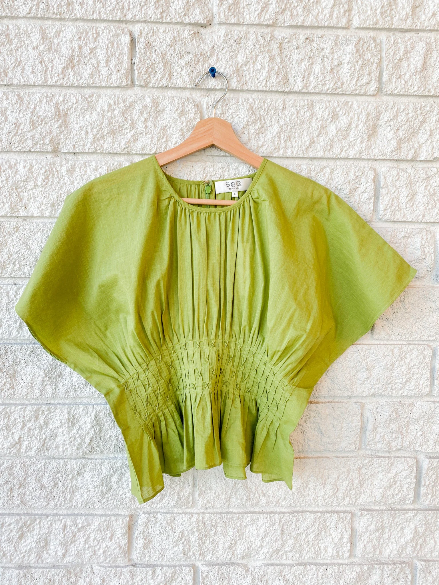 Sea NY Violet Short Sleeve Top - Green
