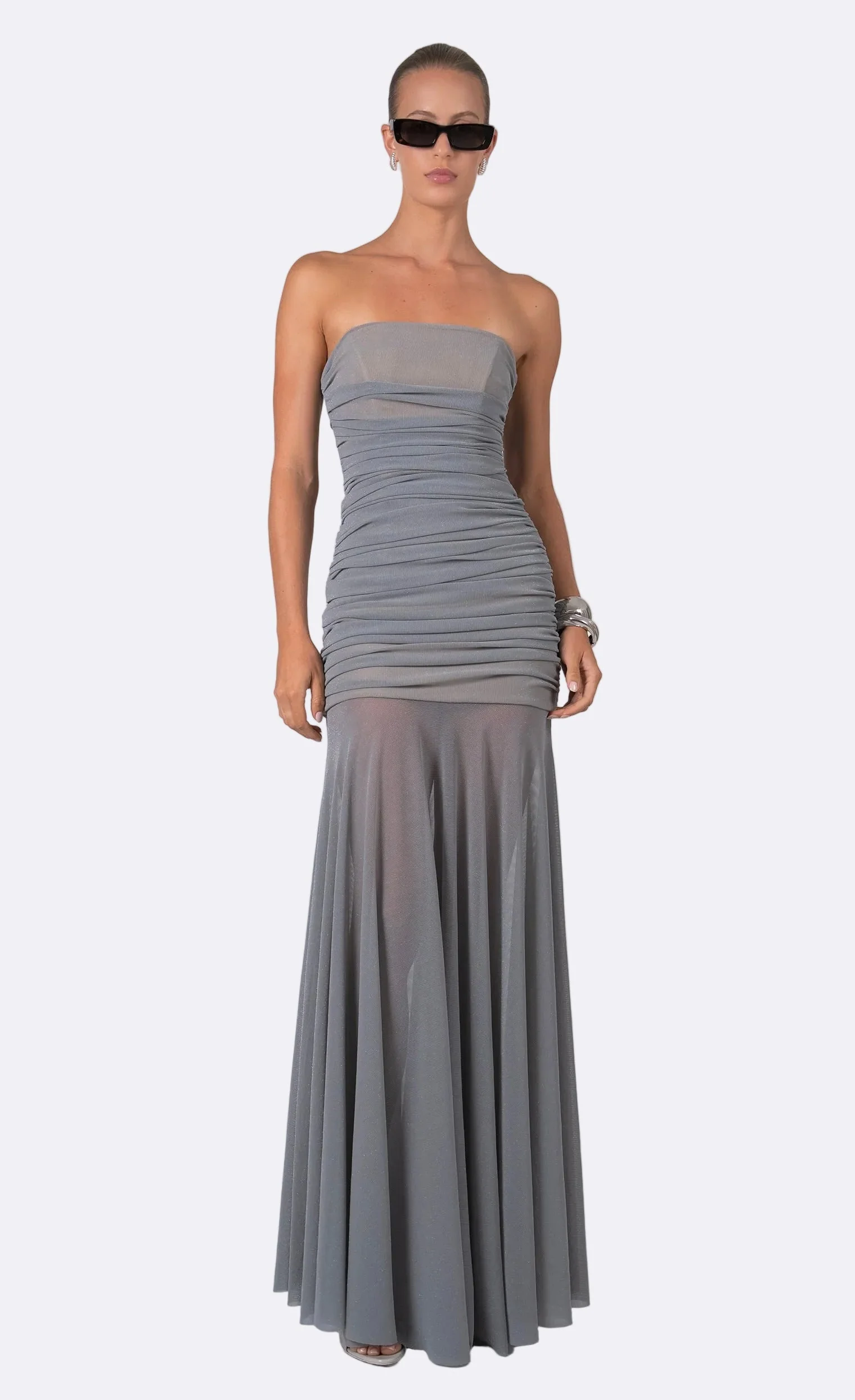 Nonchalant Label Elodie Dress - Metallic Gray - Image 2