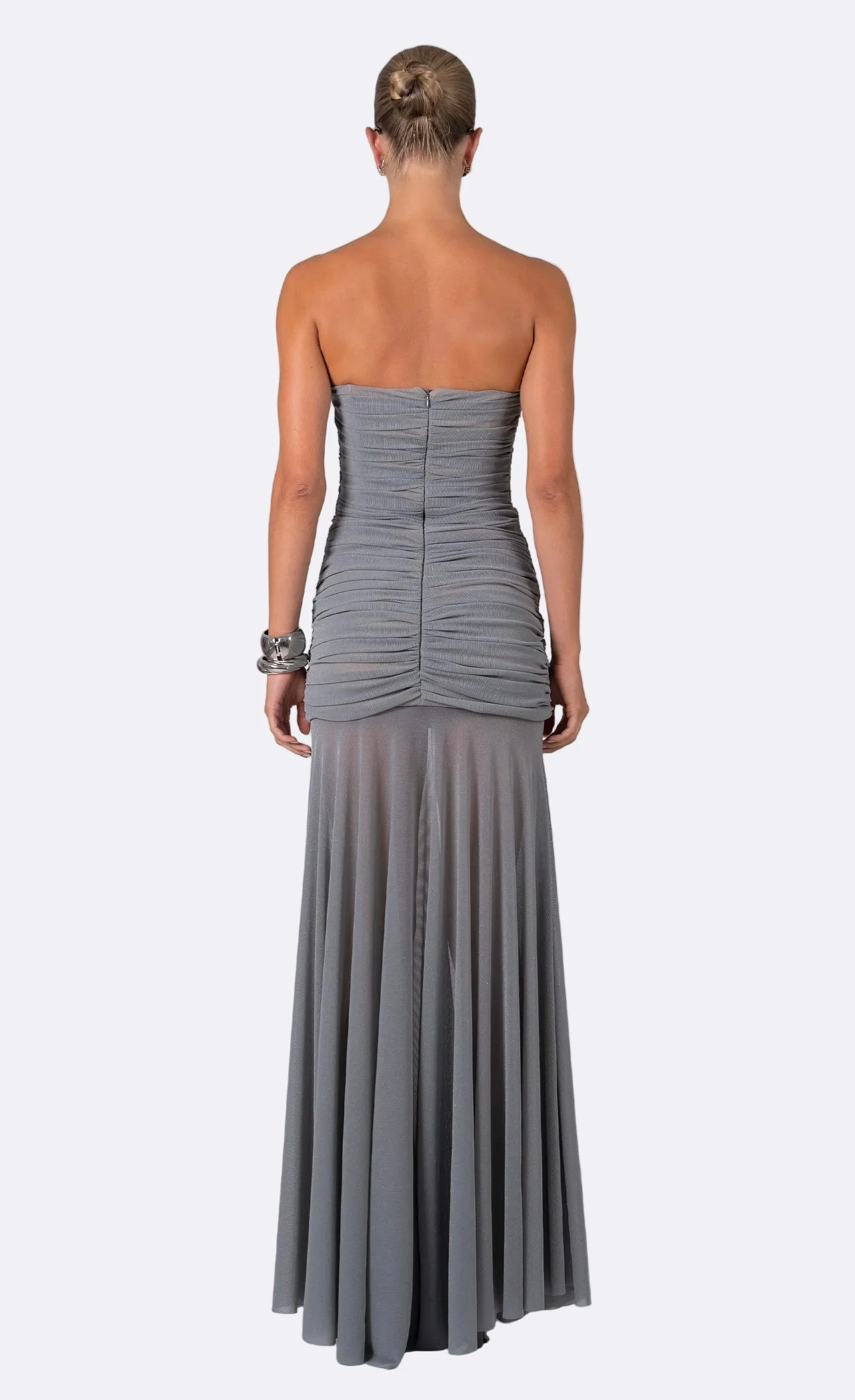 Nonchalant Label Elodie Dress - Metallic Gray - Image 3