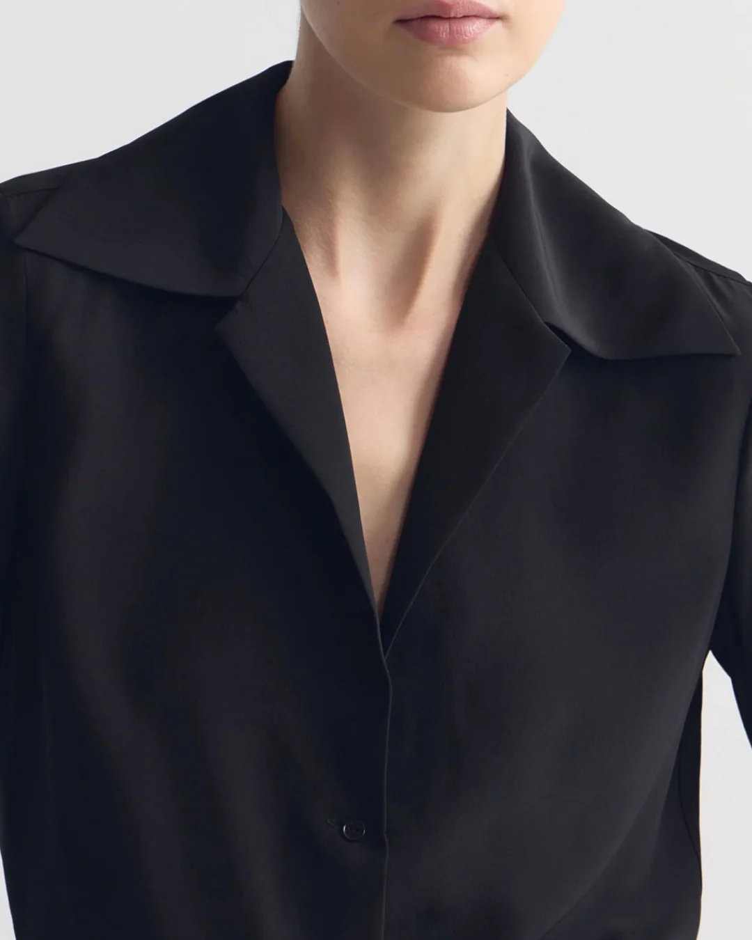 Nili Lotan Joxe Silk Blouse - Black - Image 3
