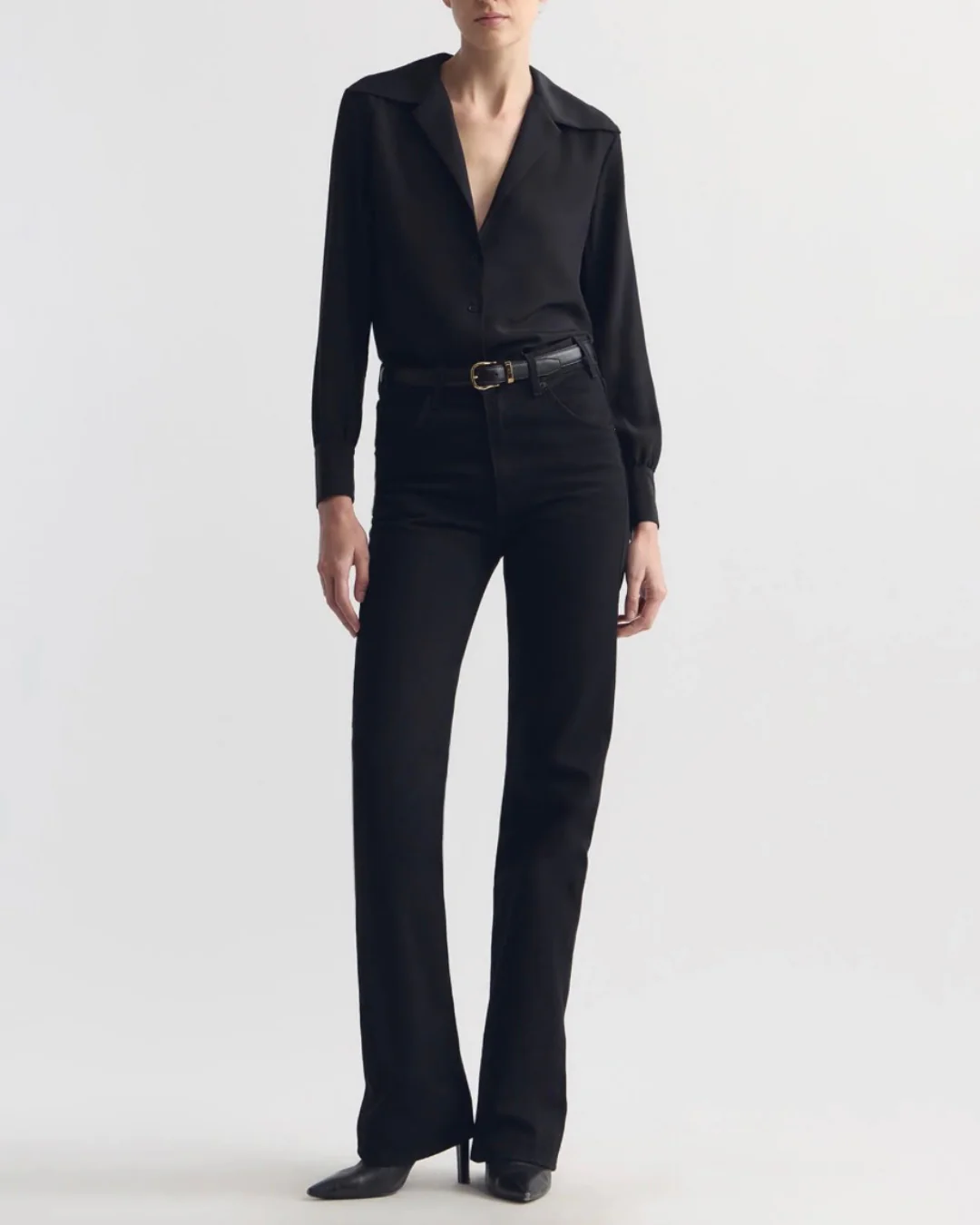Nili Lotan Joxe Silk Blouse - Black - Image 4