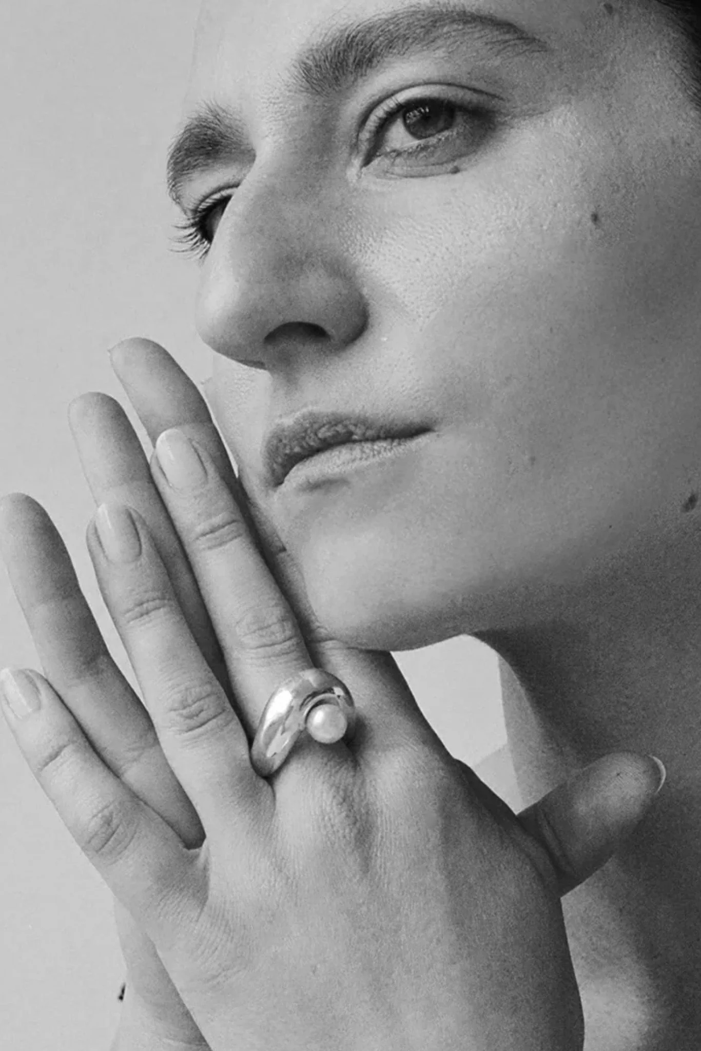 Hernán Herdez Sterling Silver Forma Pearl Ring - Image 2