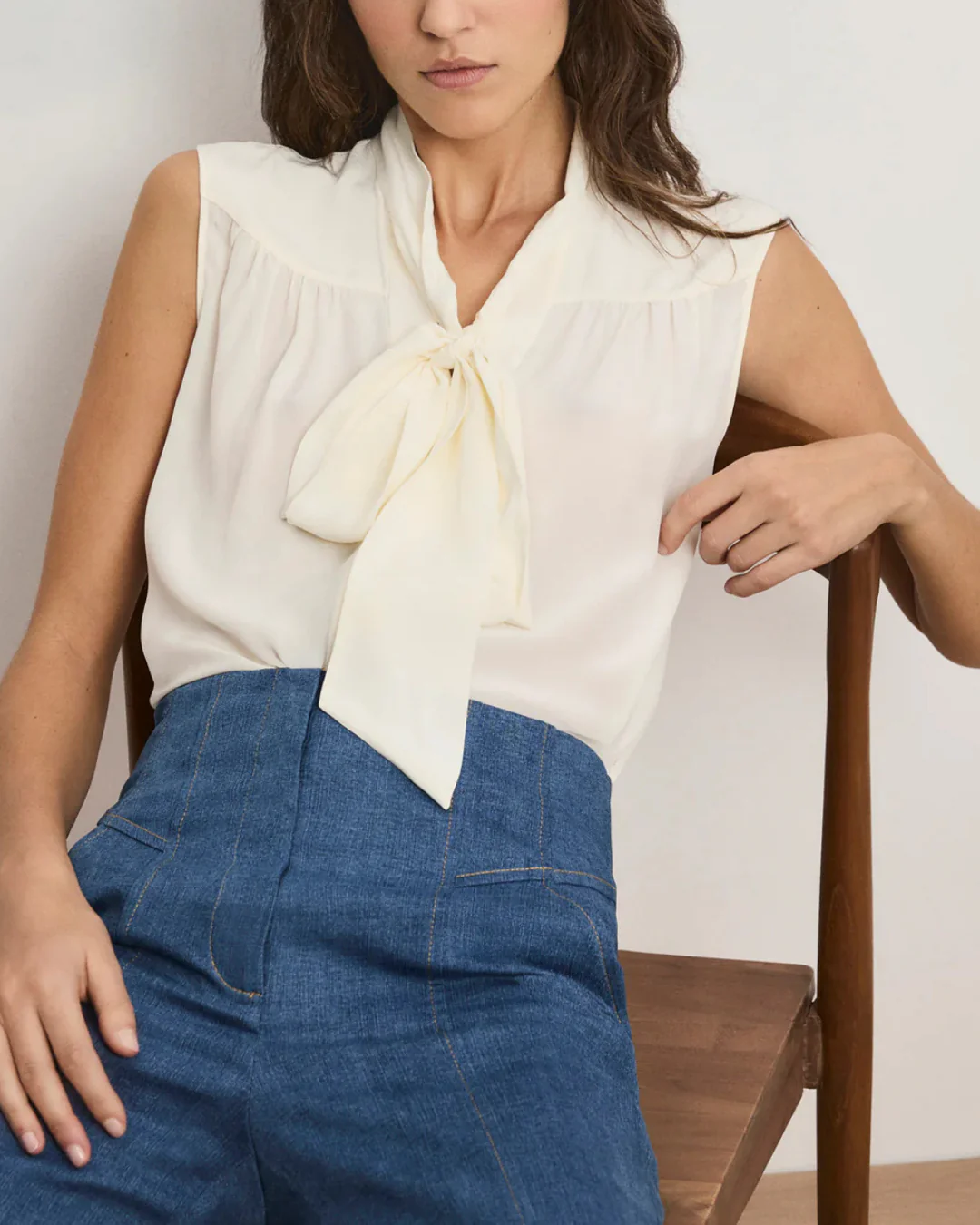 Veronica Beard Magnolia Blouse - Dove - Image 3