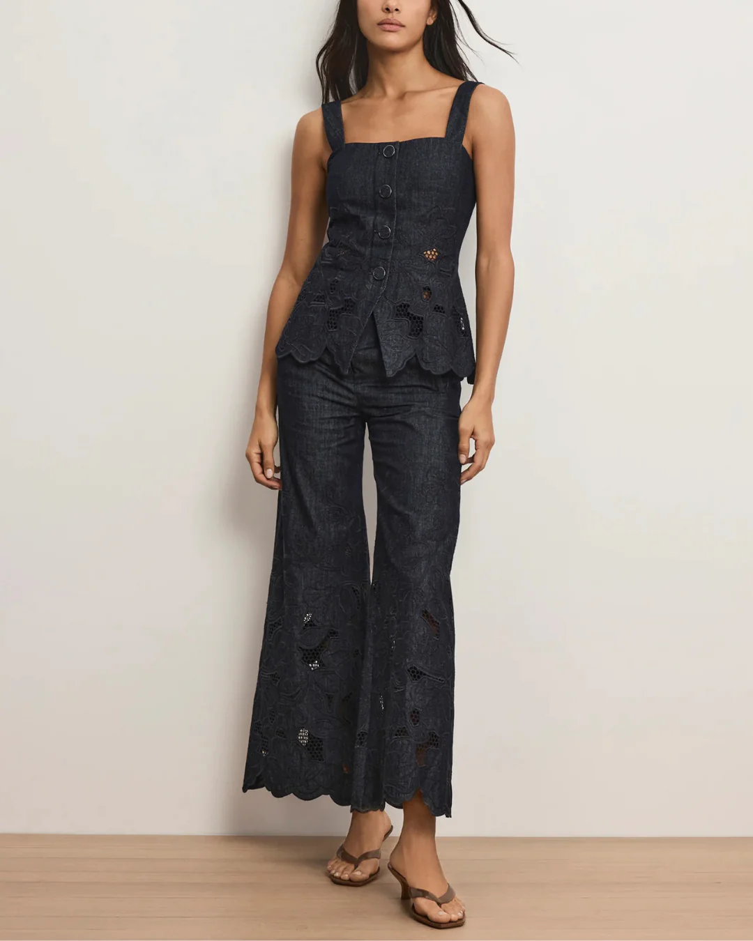 Veronica Beard Mirielle Top - Indigo Rinse - Image 4