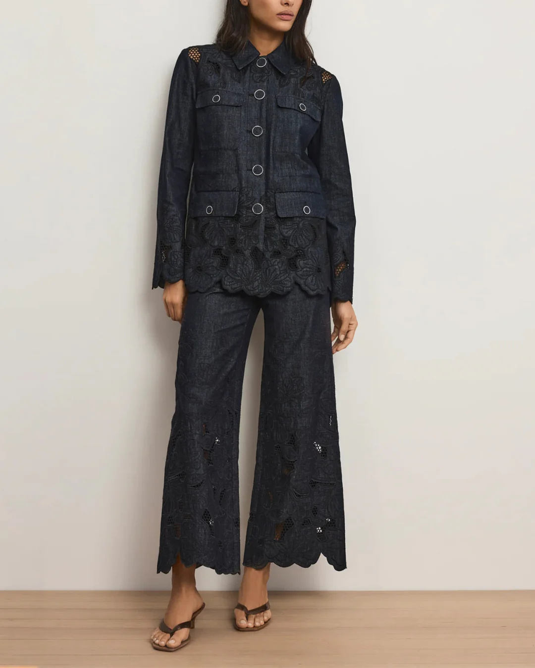 Veronica Beard Osborne Pant - Indigo Rinse - Image 6