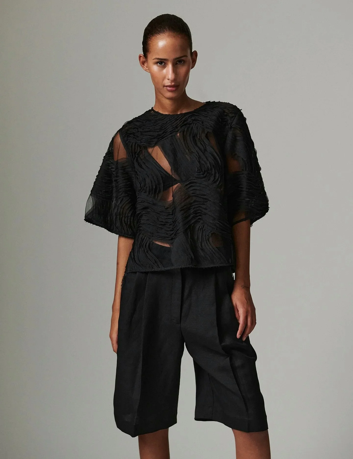 Day Birger et Mikkelsen Tatiana Crochet Lacy Top - Black - Image 2