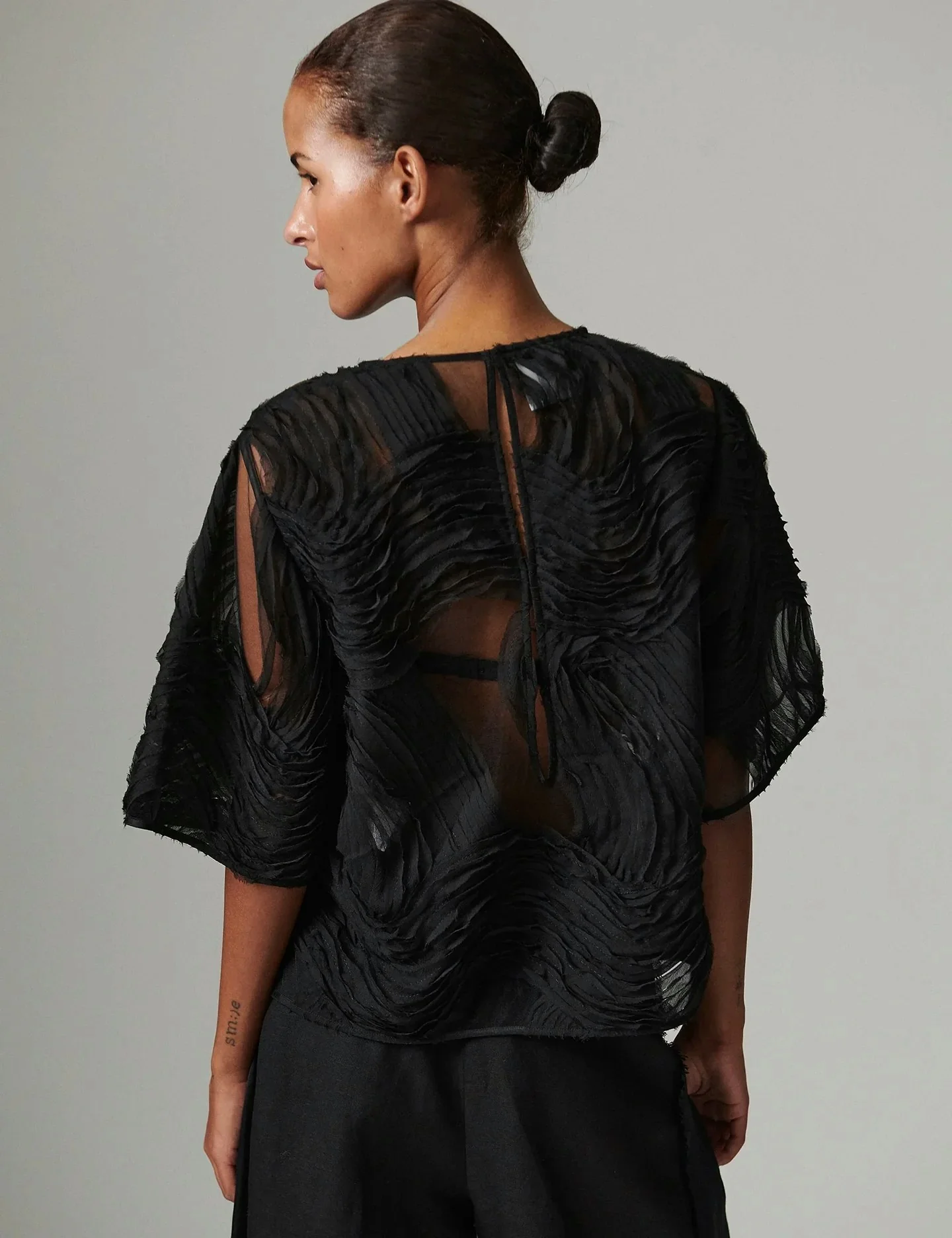 Day Birger et Mikkelsen Tatiana Crochet Lacy Top - Black - Image 5
