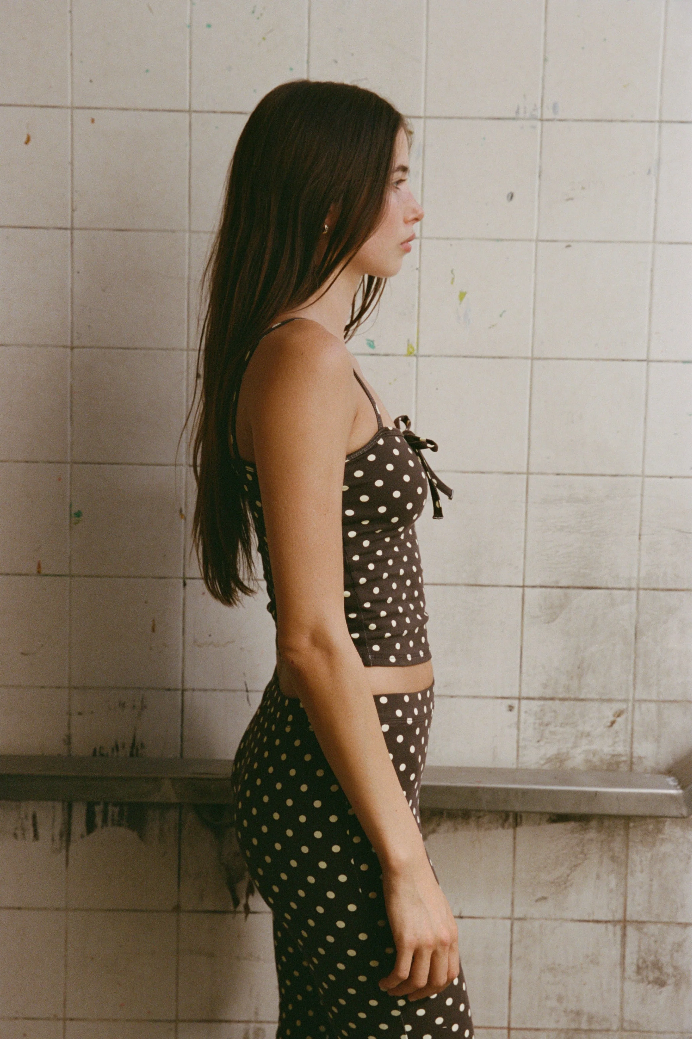 Rat Boi Tie Cami in Espresso Dot - Image 3