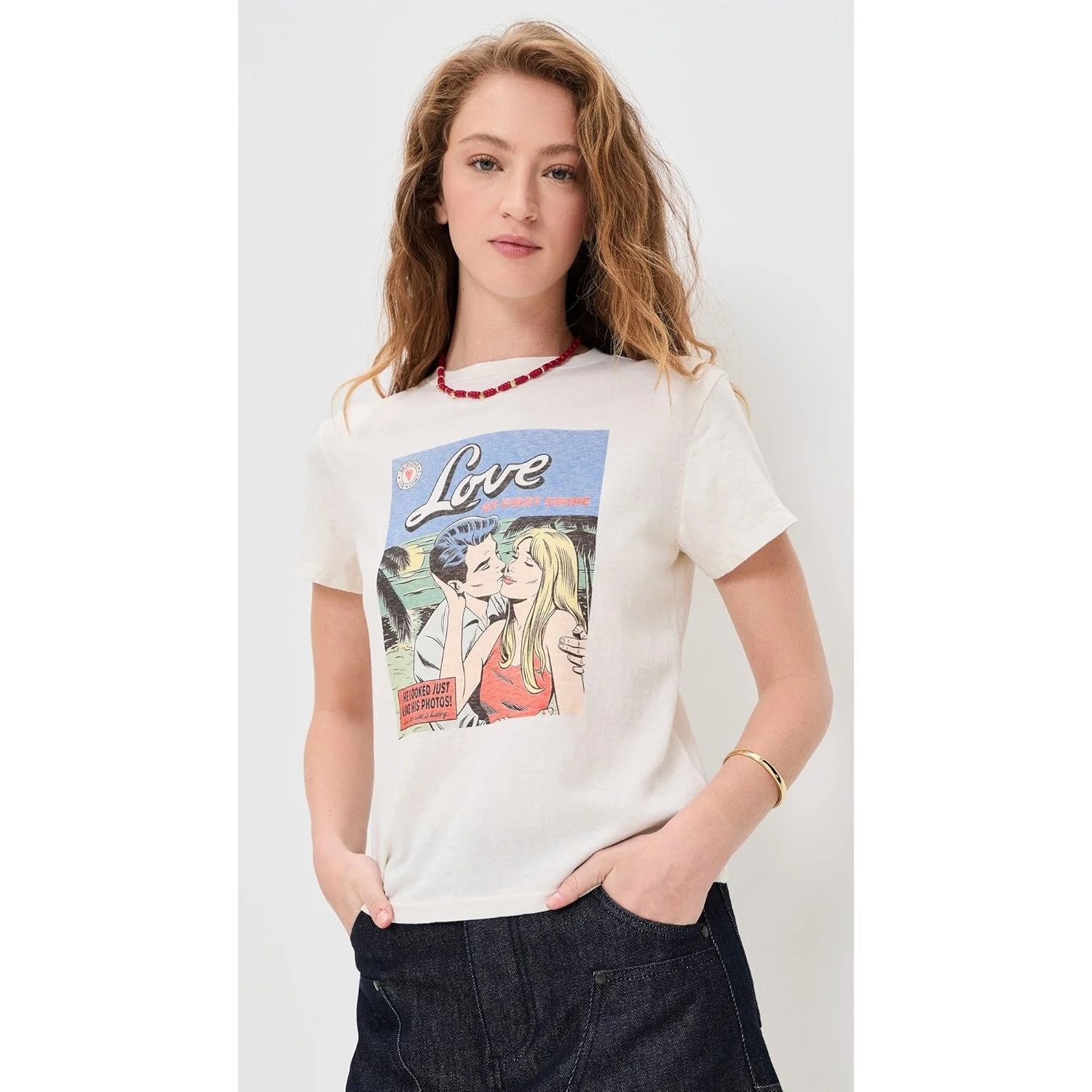 RE/DONE Classic Tee Swipe - Vintage White - Image 2