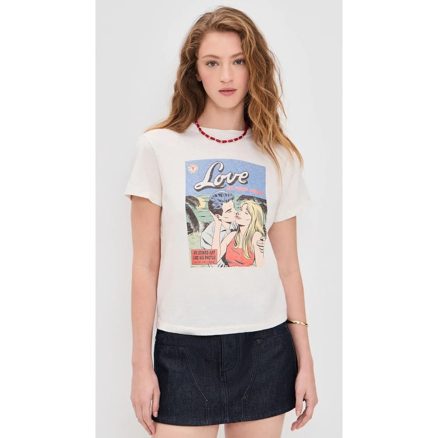 RE/DONE Classic Tee Swipe - Vintage White - Image 3