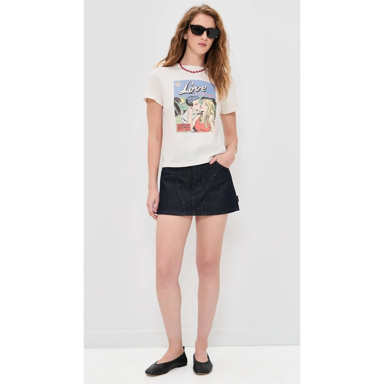 RE/DONE Classic Tee Swipe - Vintage White - Image 5