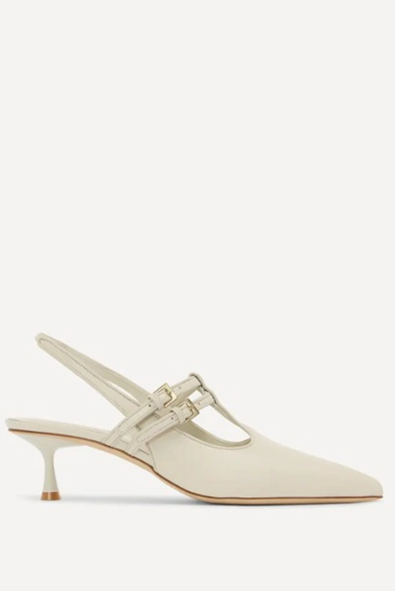 STUDIO AMELIA Alto 50 Slingback Heels - Cream - Image 7