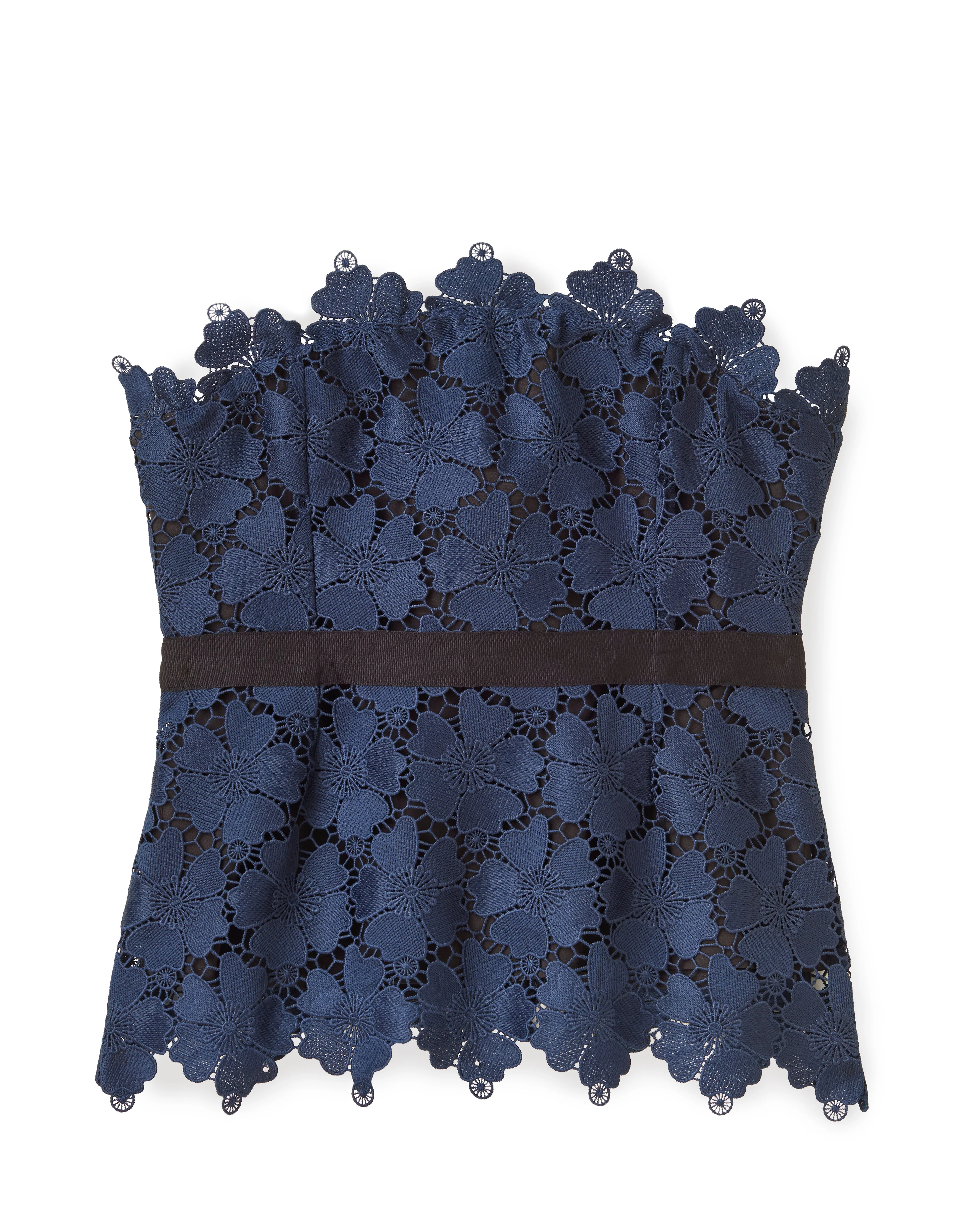 Cartolina Romita Peplum Top - Midnight Blue