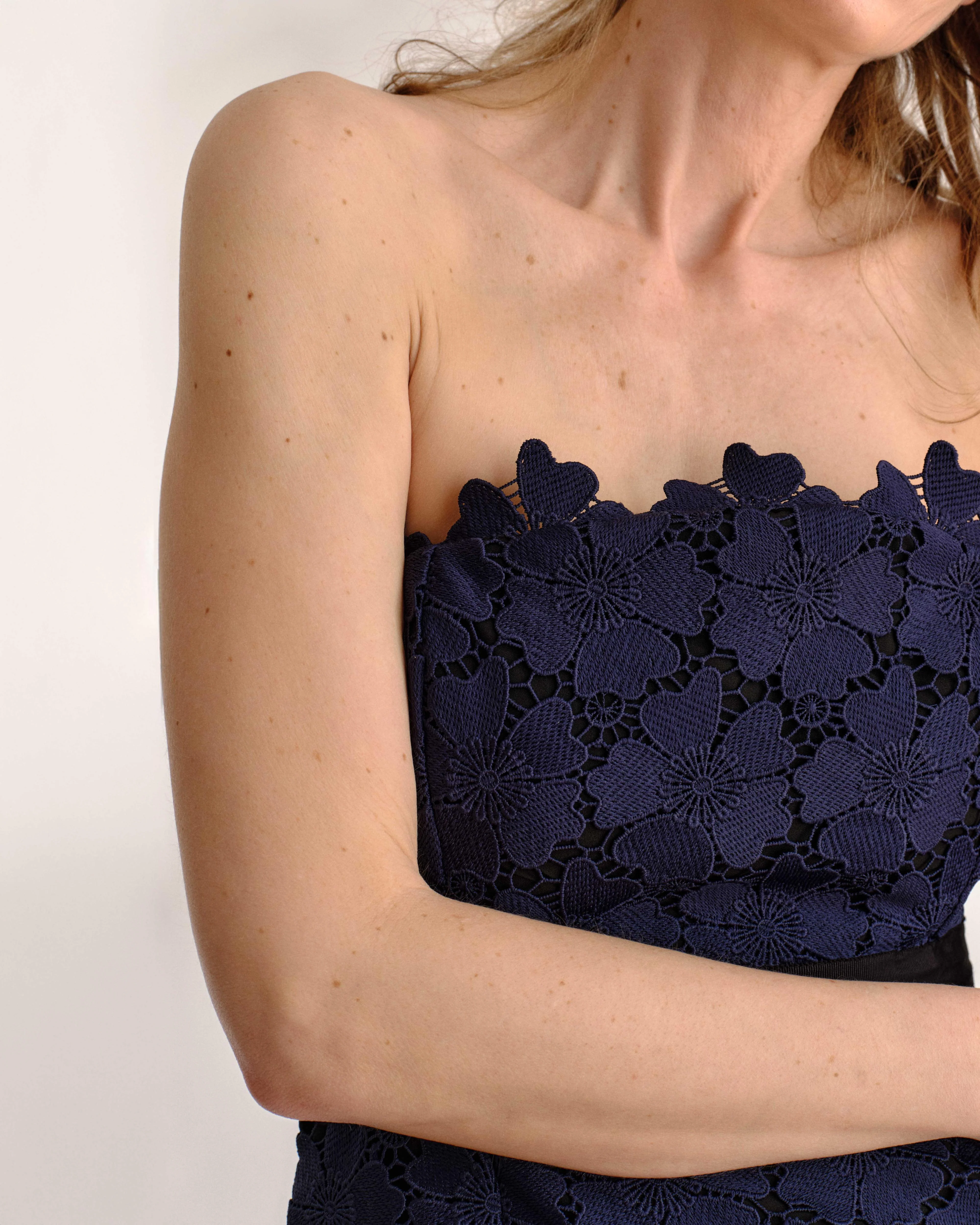Cartolina Romita Peplum Top - Midnight Blue - Image 4