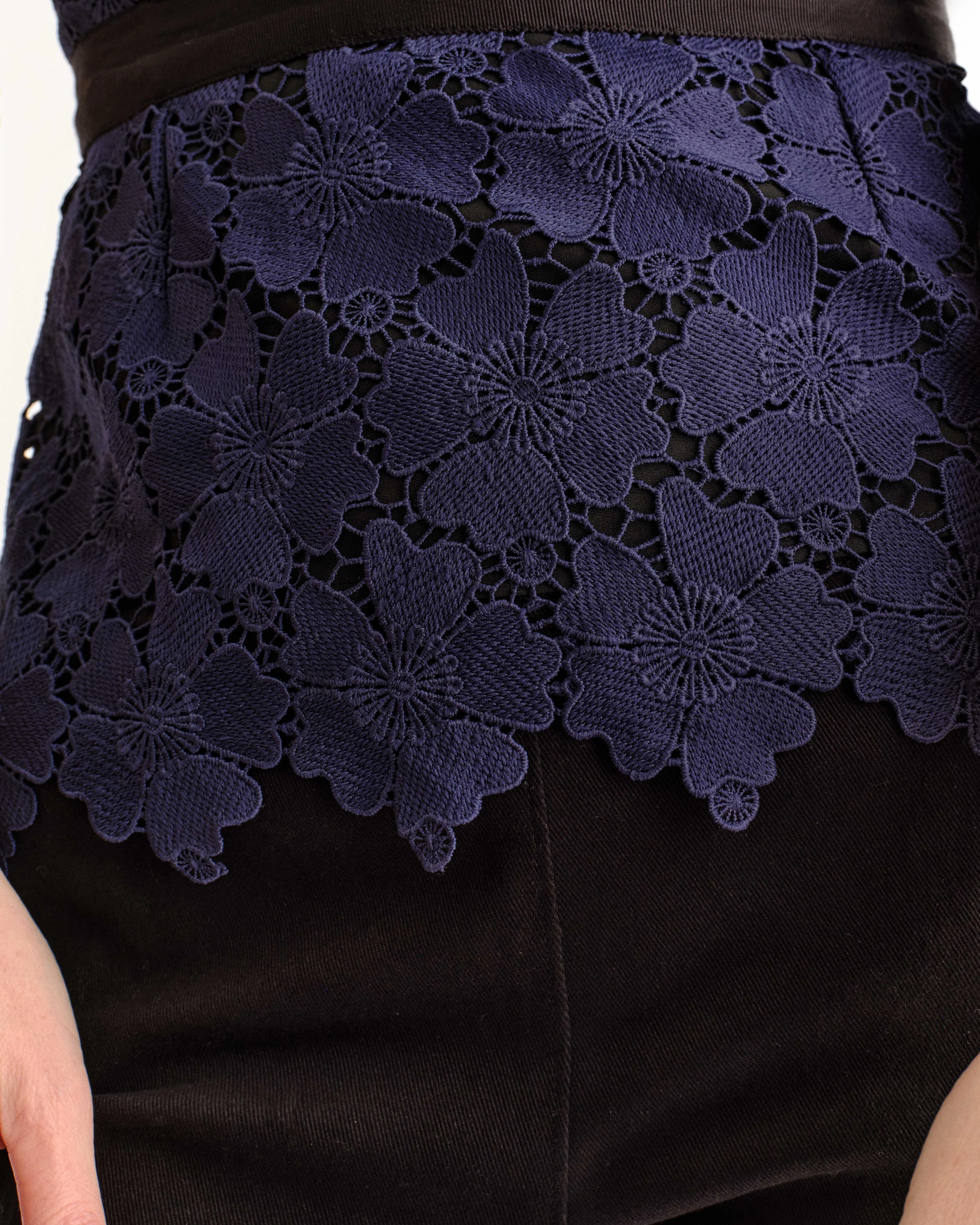 Cartolina Romita Peplum Top - Midnight Blue - Image 5