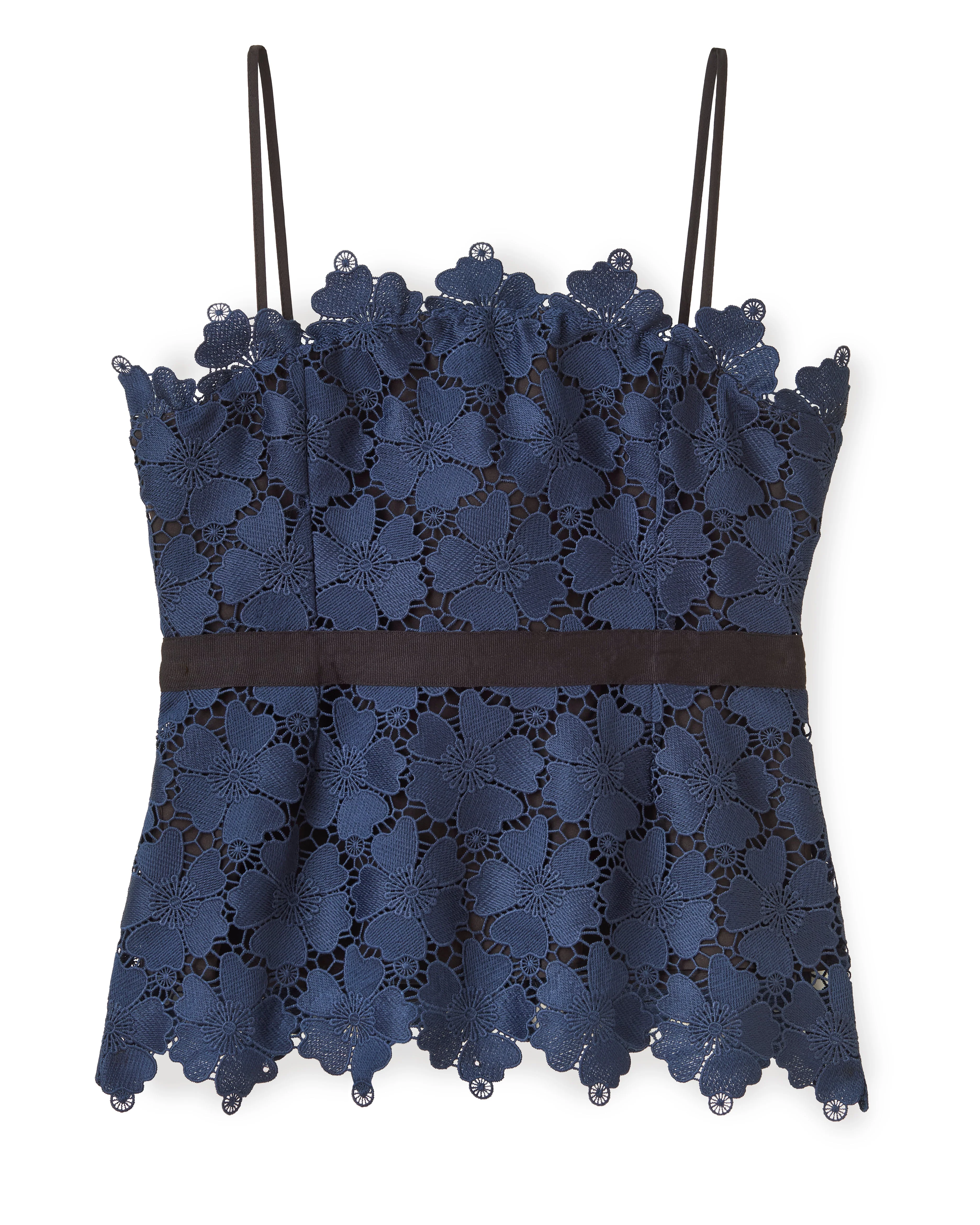 Cartolina Romita Peplum Top - Midnight Blue - Image 8