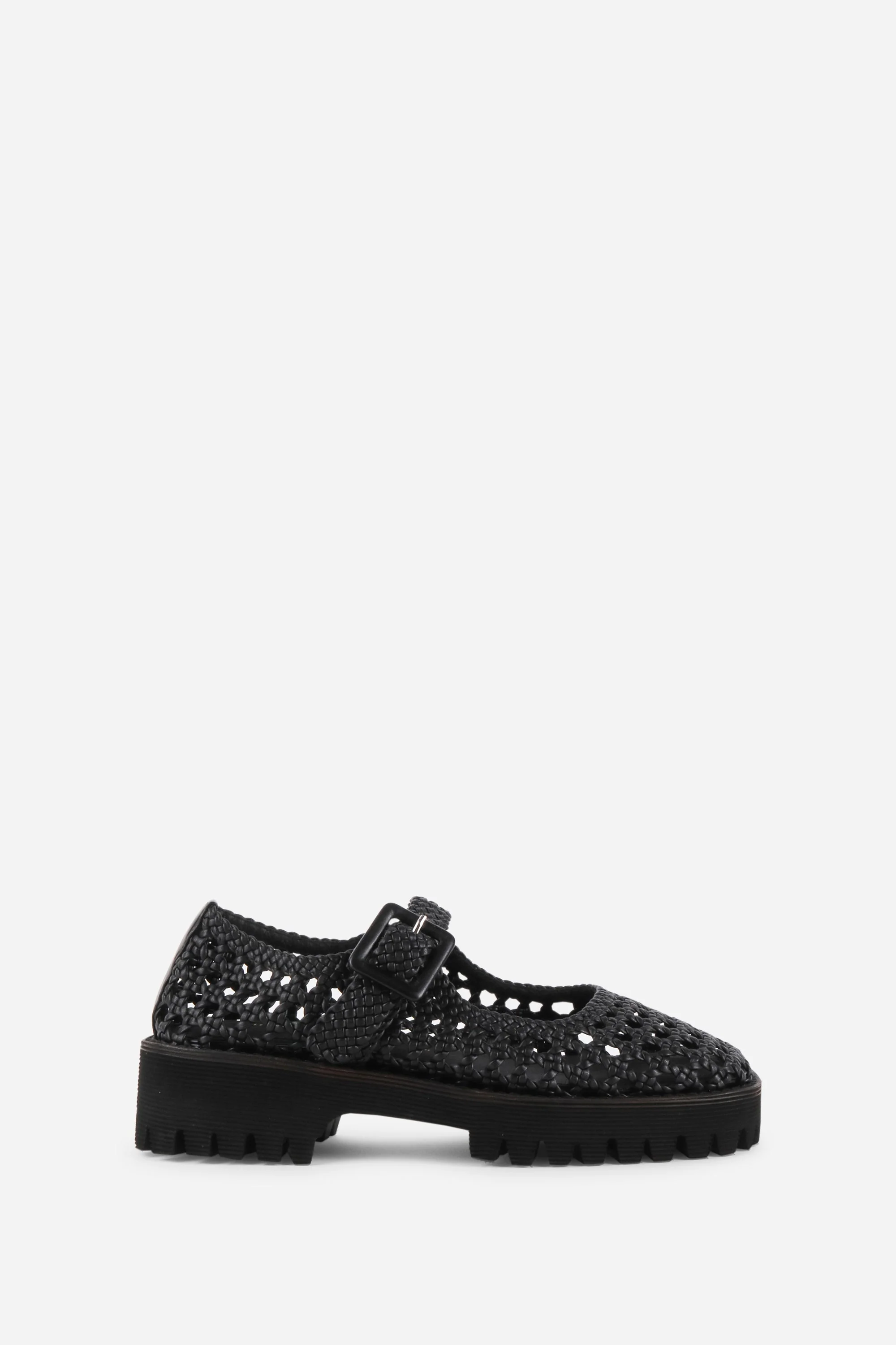 "INTENTIONALLY __________." Veronique Woven Mary Jane Flat - Image 12