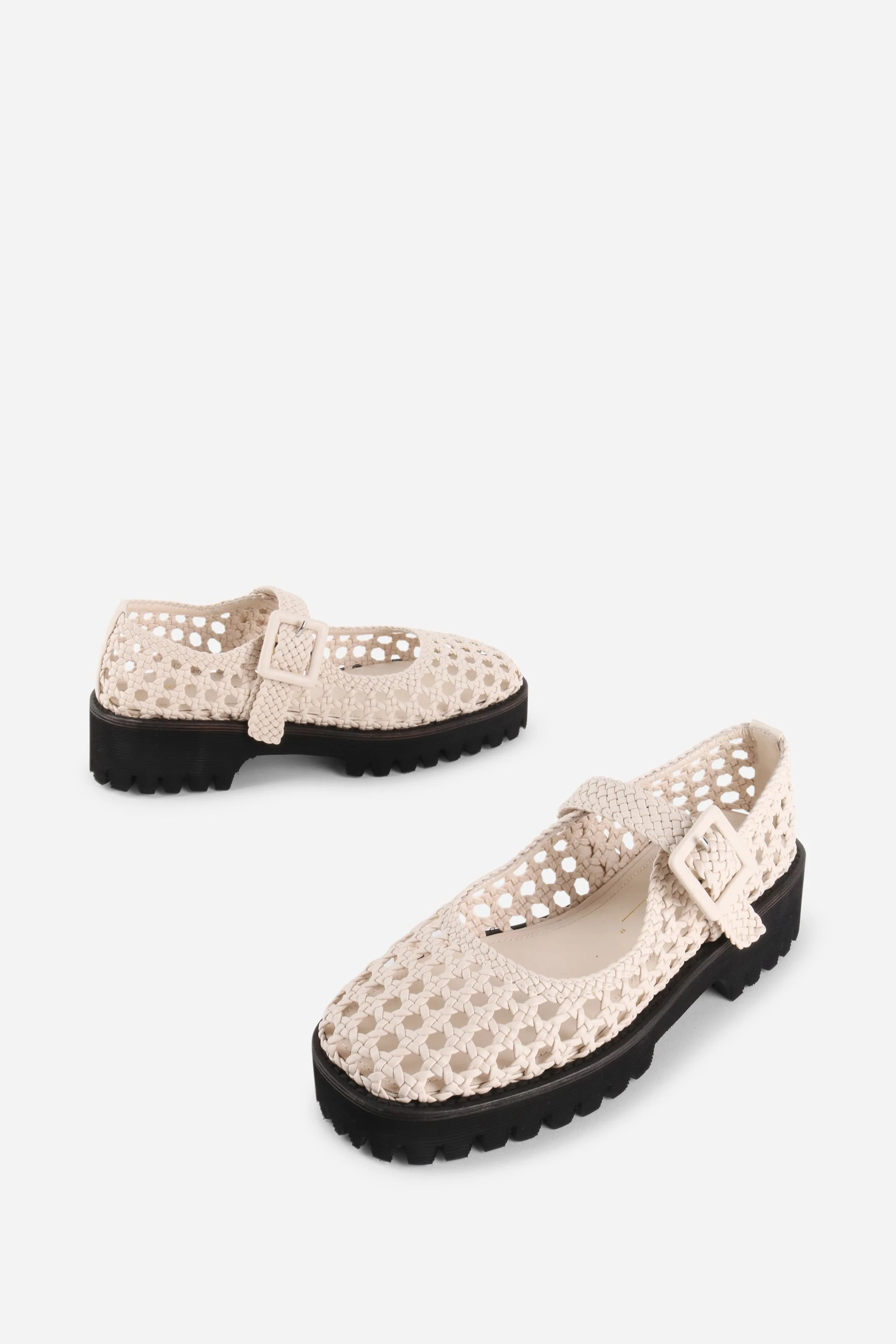 "INTENTIONALLY __________." Veronique Woven Mary Jane Flat - Image 13