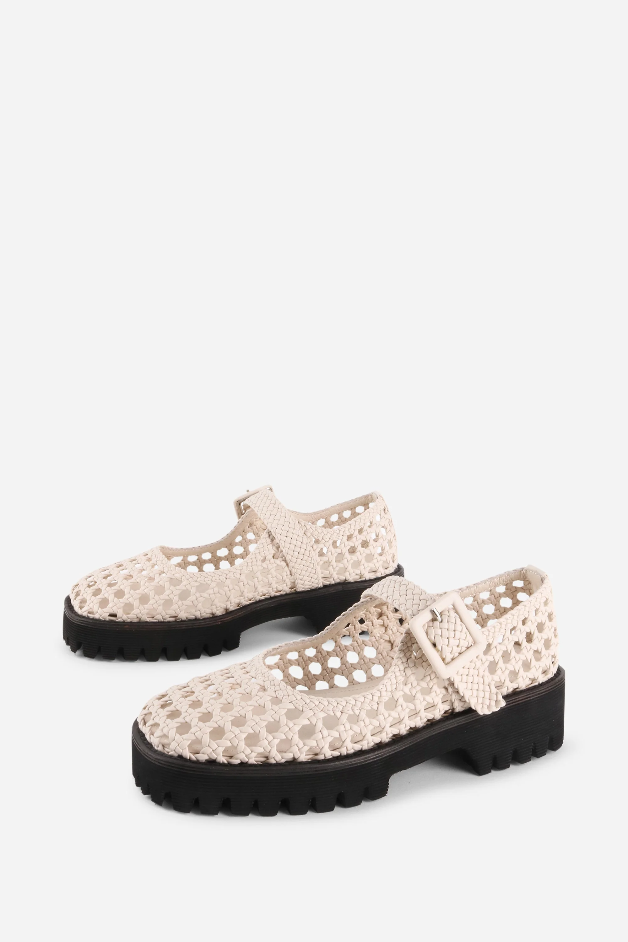 "INTENTIONALLY __________." Veronique Woven Mary Jane Flat - Image 14