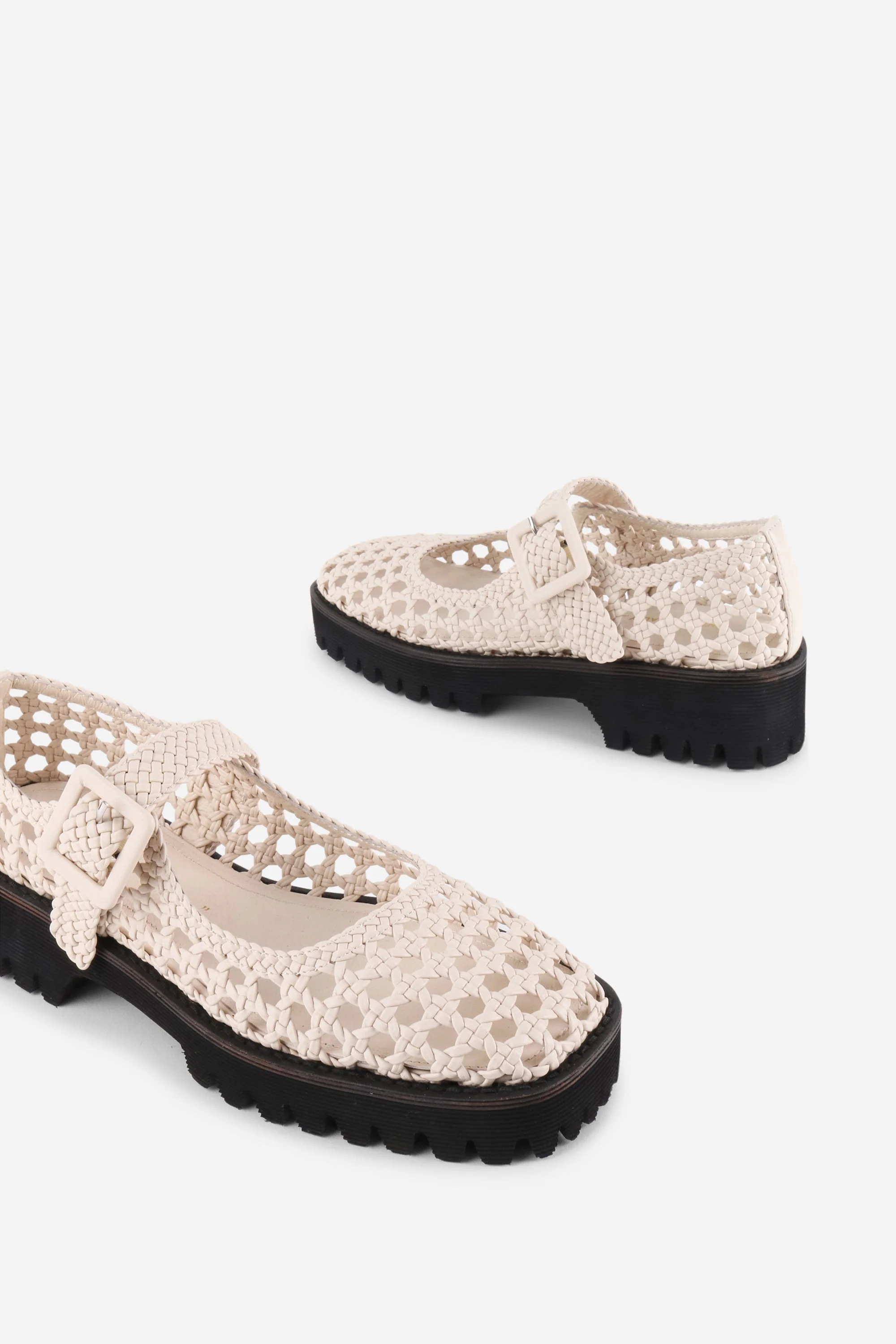 "INTENTIONALLY __________." Veronique Woven Mary Jane Flat - Image 15
