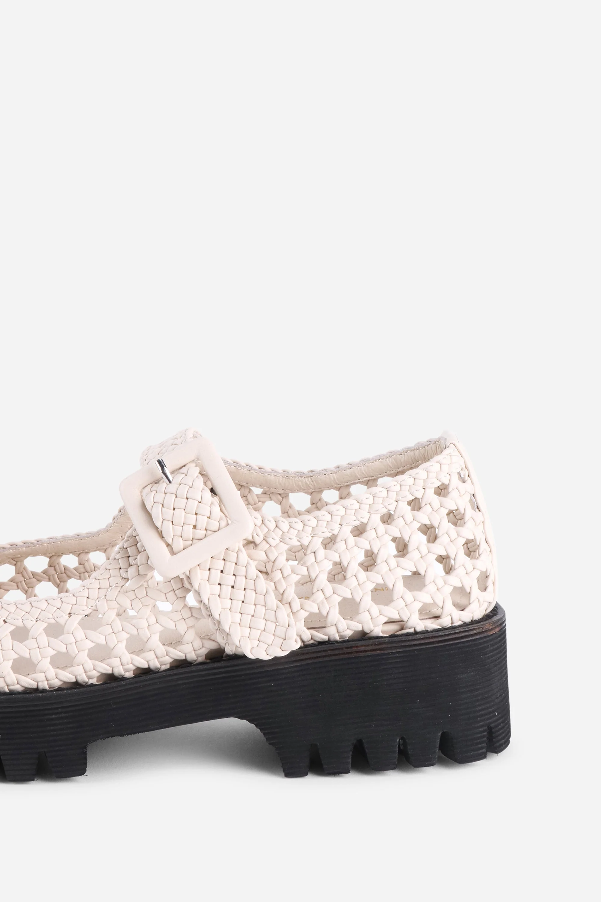 "INTENTIONALLY __________." Veronique Woven Mary Jane Flat - Image 16