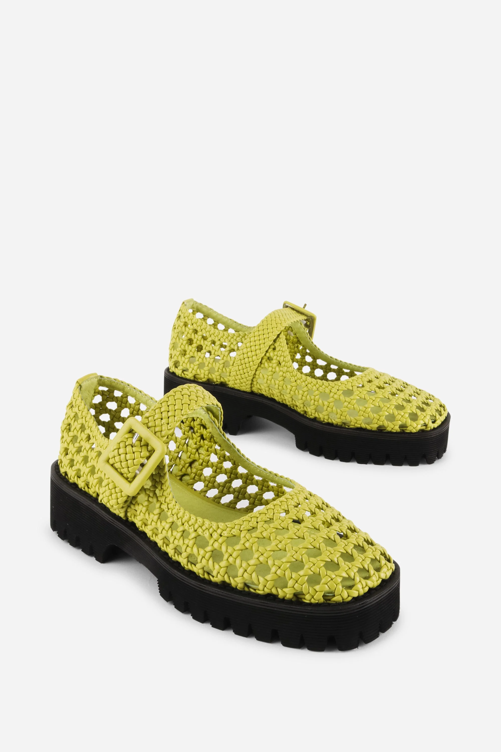 "INTENTIONALLY __________." Veronique Woven Mary Jane Flat - Image 3