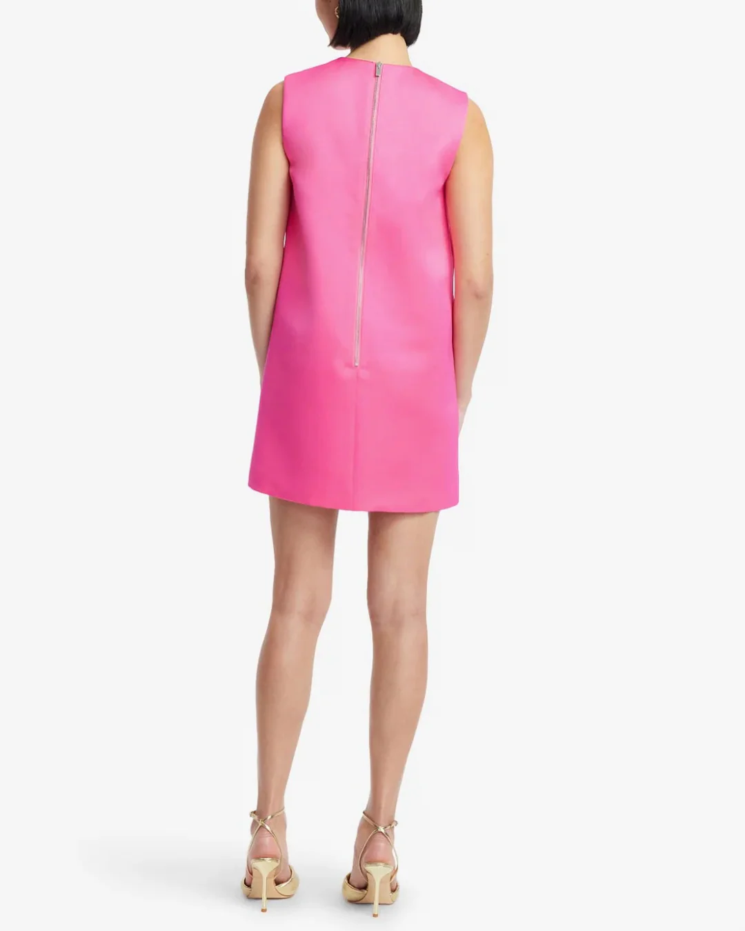 Leo Lin Yvonne Appliqué Floral Mini Dress - Peony Print in Fuchsia - Image 6