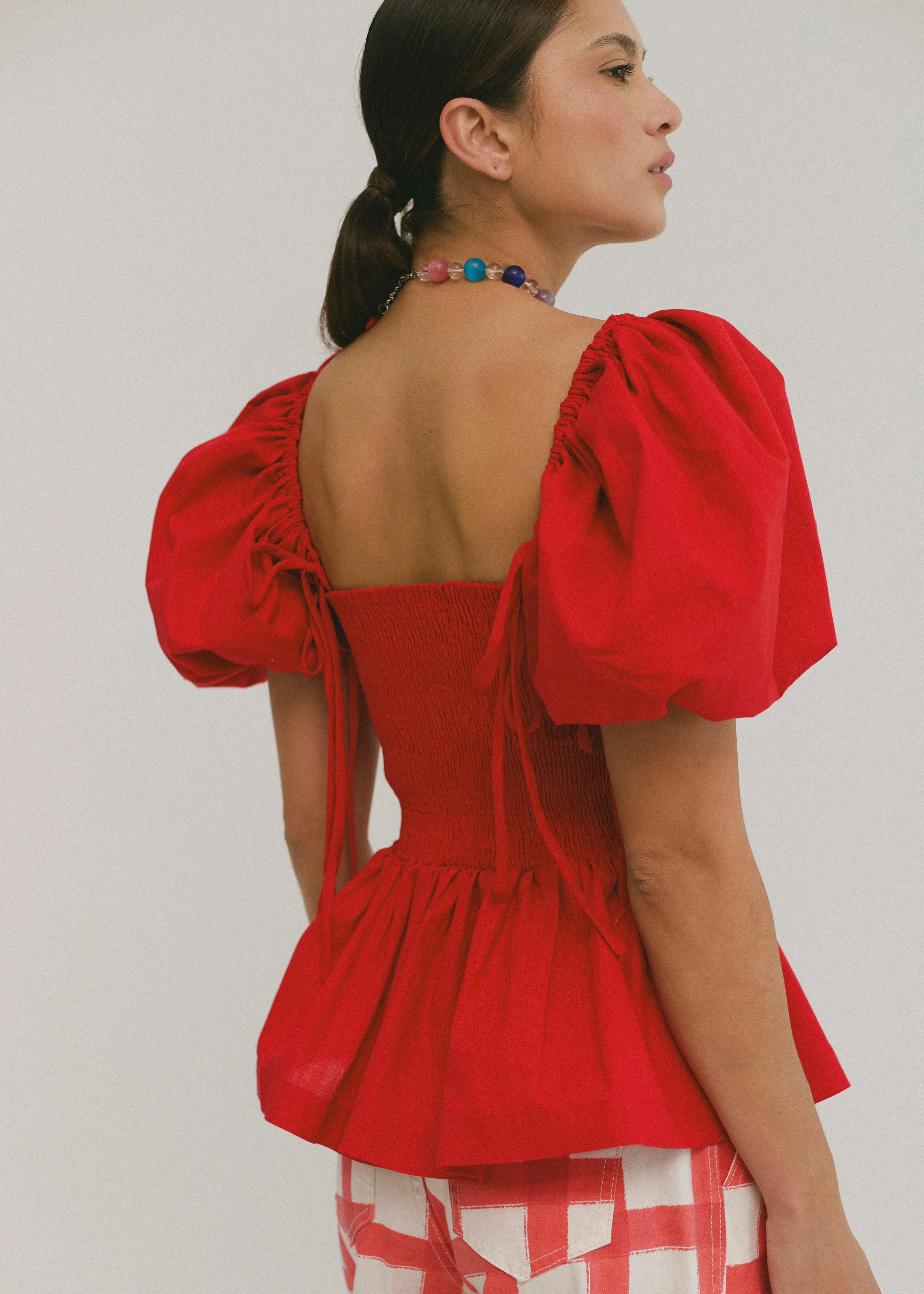 SIXXTA Jacinta Top With Removable Sleeves - Cherry - Image 10