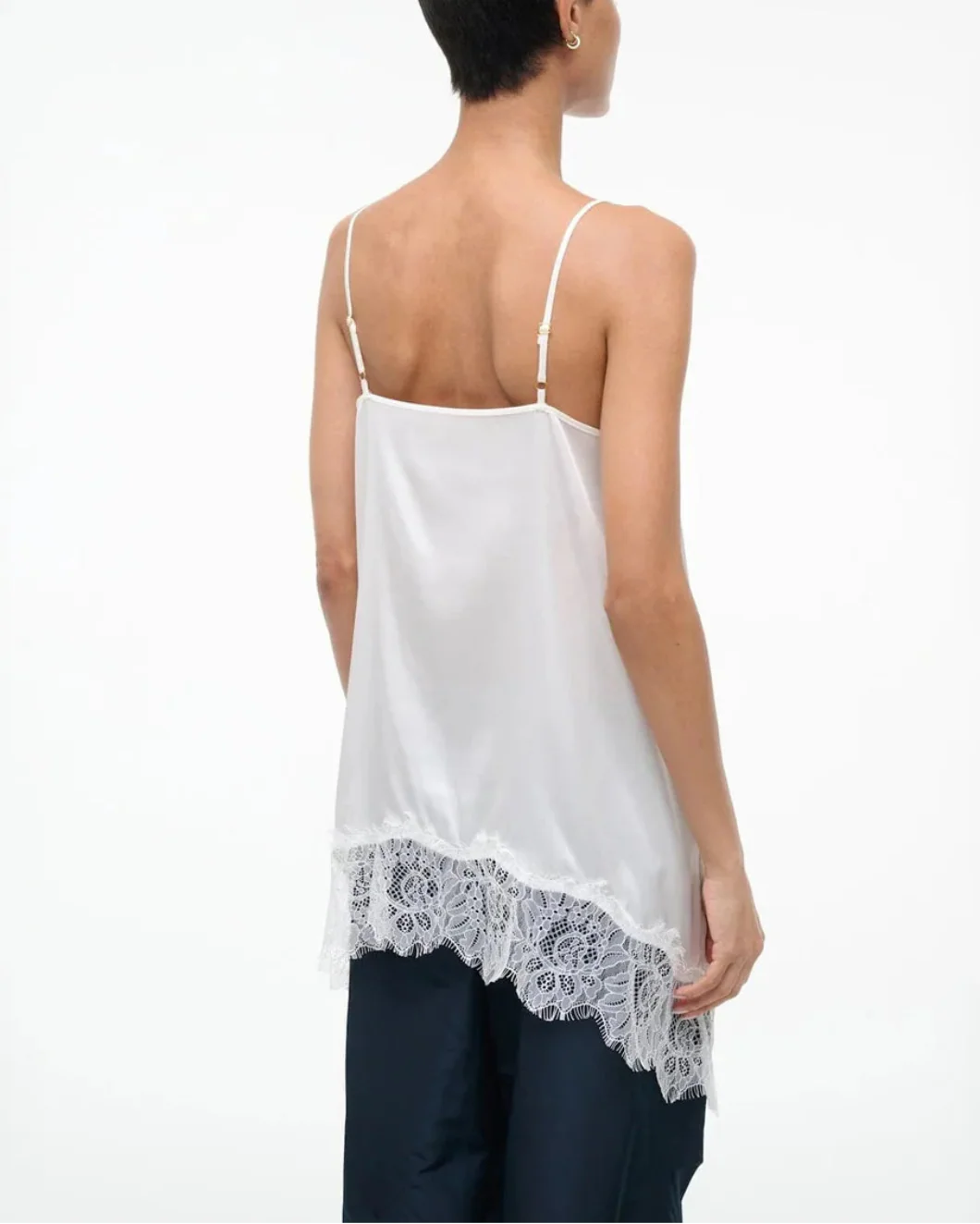 Staud Chloe Silk Cami Top - White - Image 3