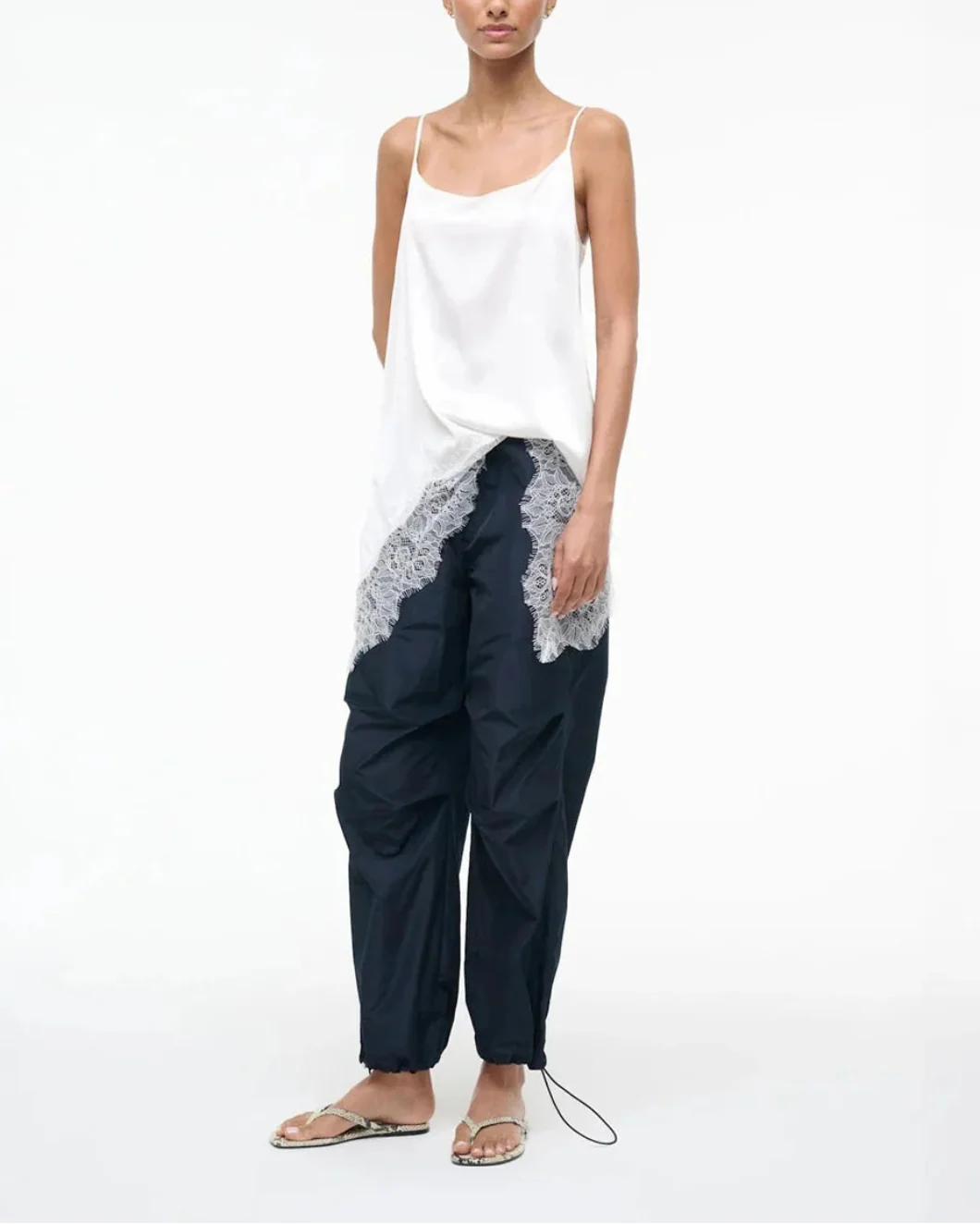 Staud Chloe Silk Cami Top - White - Image 4
