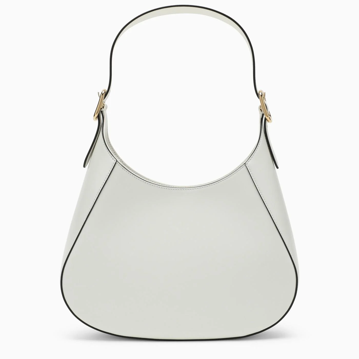 Prada Leather Shoulder Bag With Triangle Logo Tote - Bianco N - Image 3