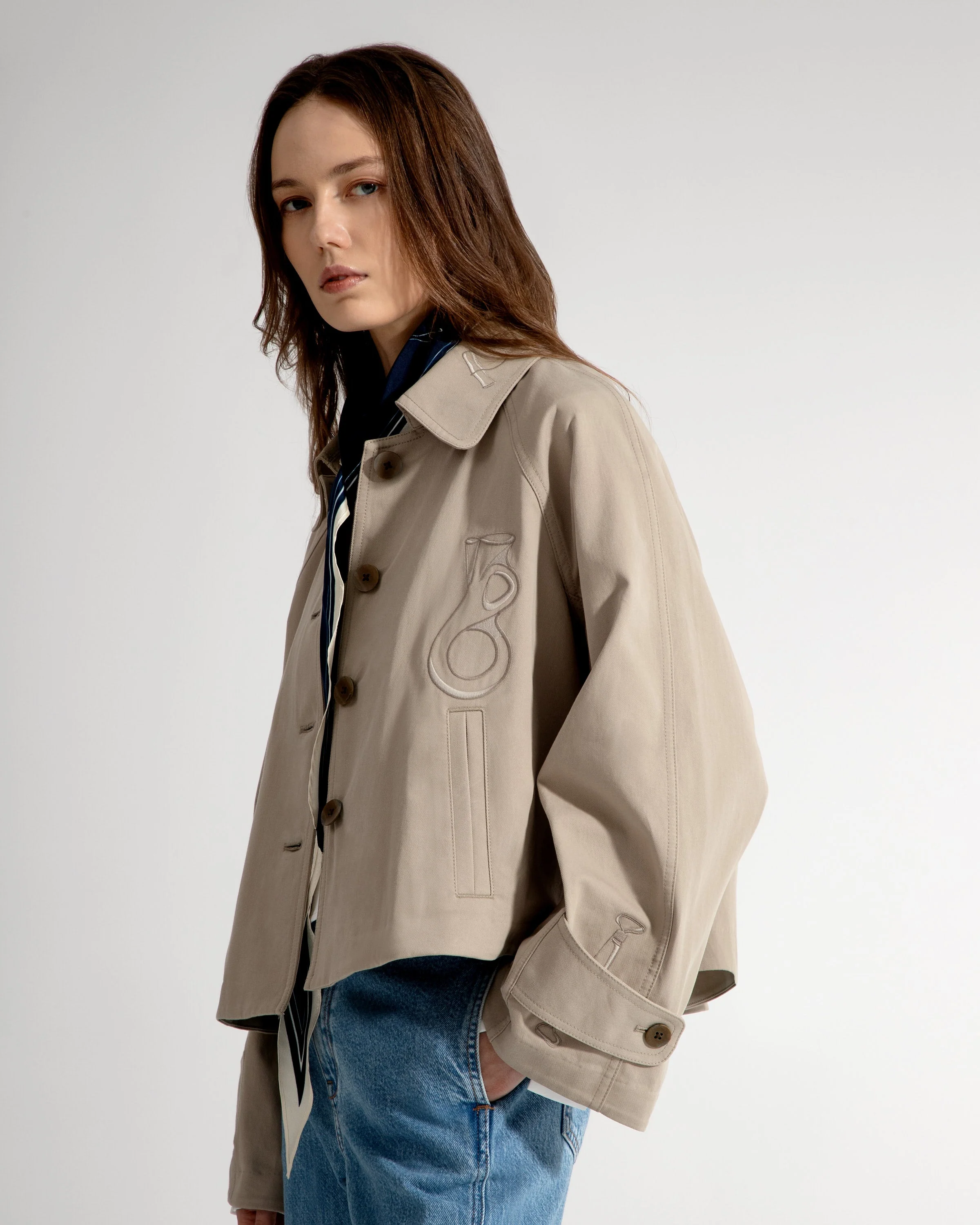 Future Classics Oeuvres Embroidery Jacket - Desert Sage - Image 3