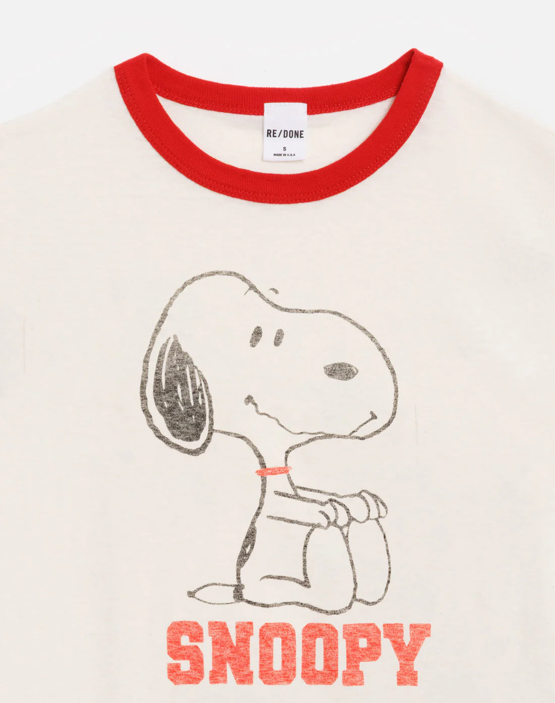 RE/DONE 60's Slim Ringer Snoopy Tee - Image 3