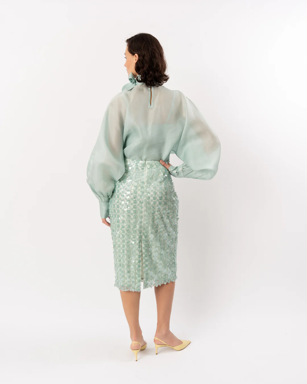 LA FUORI Chryalis Tie-Up Top - Mint - Image 5