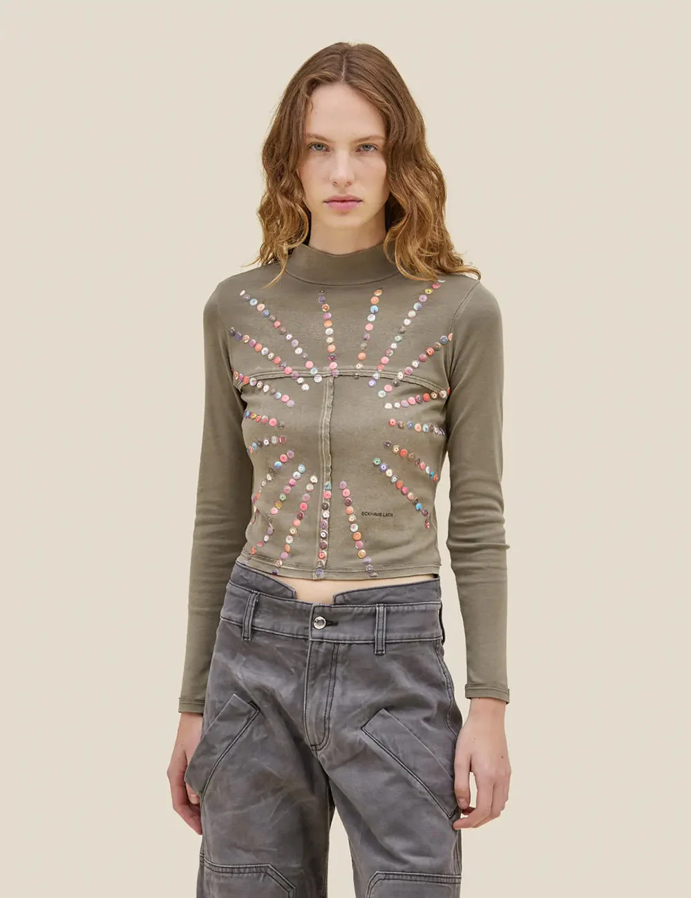 ECKHAUS LATTA Lapped Baby Turtleneck Top - Image 3