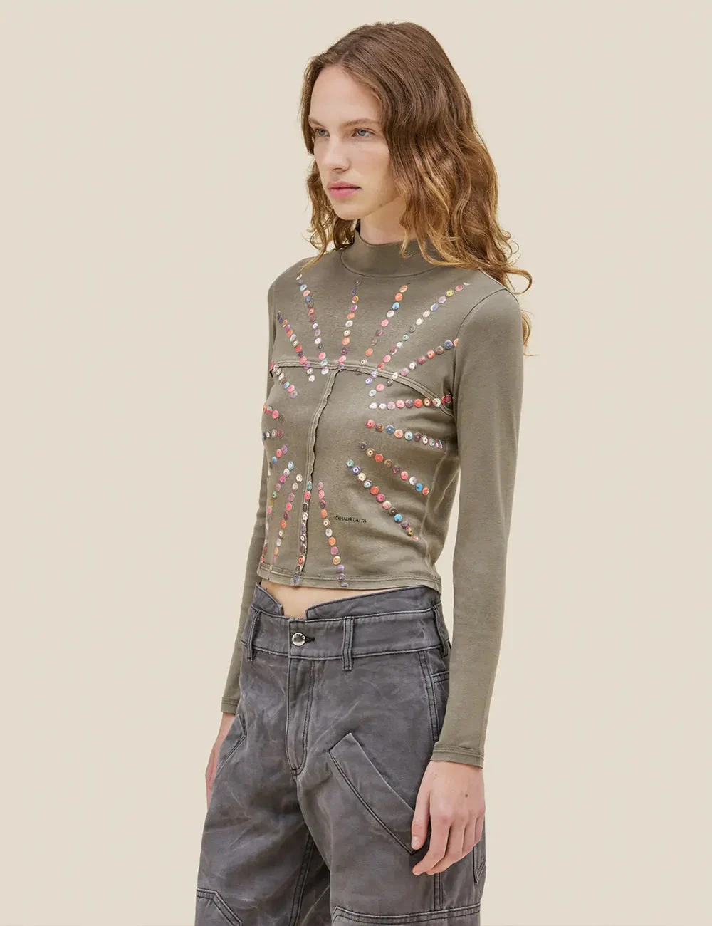 ECKHAUS LATTA Lapped Baby Turtleneck Top - Image 5