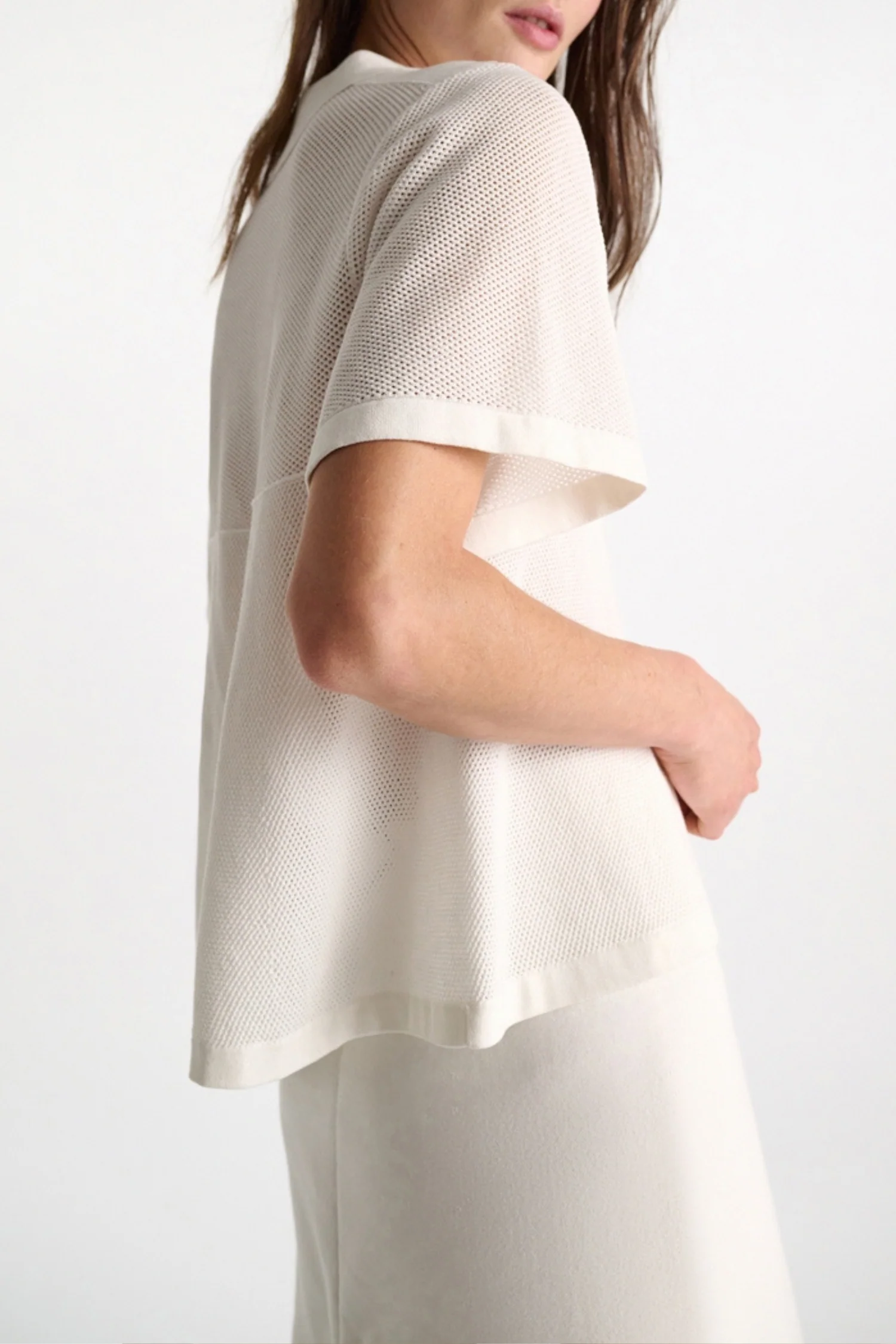 Dorothee Schumacher Cotton Coolness Mesh Top - White - Image 4